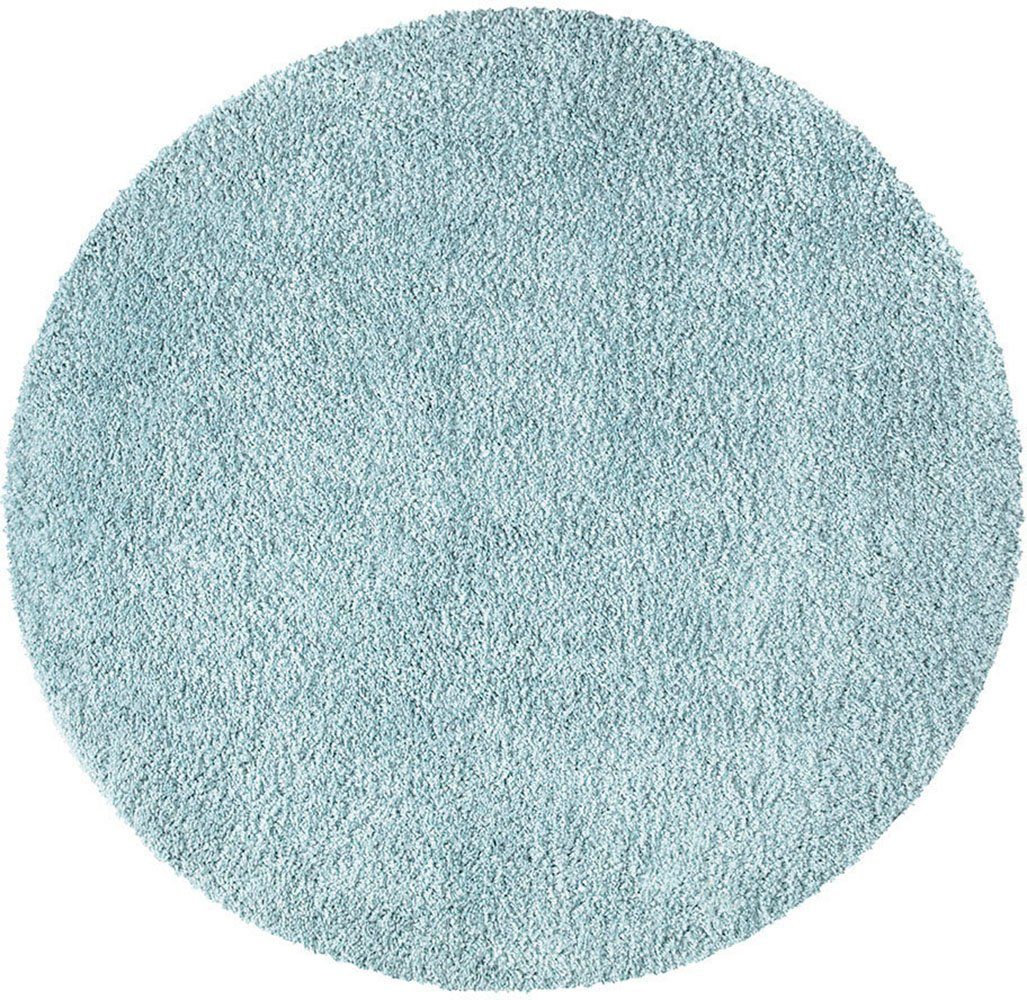 Carpet City Hochflor-Teppich City Shaggy, rund, Höhe: 30 mm, Teppich Langflor, Uni, Shaggy, flauschig-weich