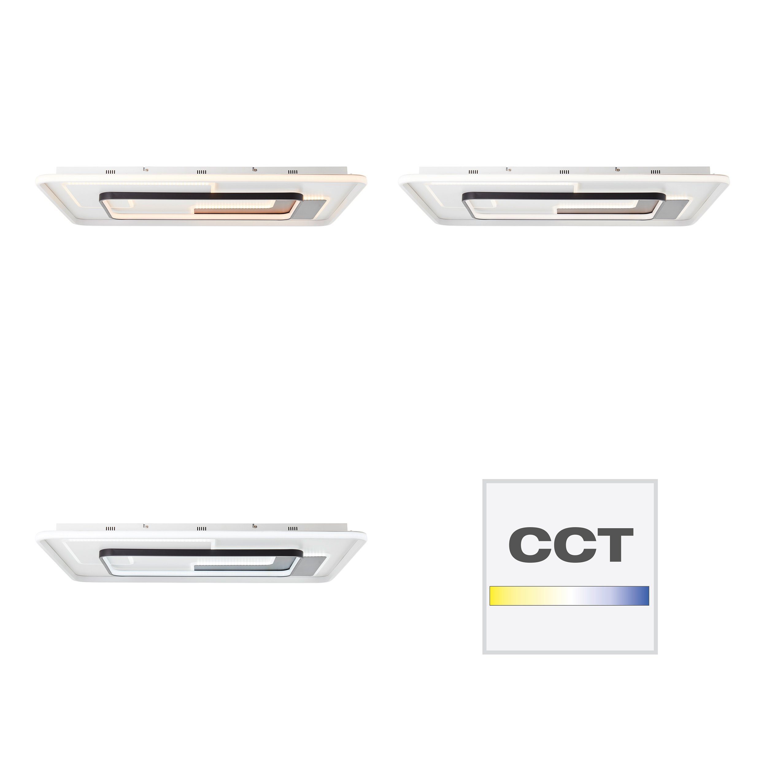 CCT, 57W, kaltweiß, Deckenleuchte, über LED Fernbedienung, integriert, 90 60 Memoryfunktion, fest dimmbar, 7100 cm, - Deckenlampe, - lm warmweiß x Lightbox CCT LED LED Fernbedienung,