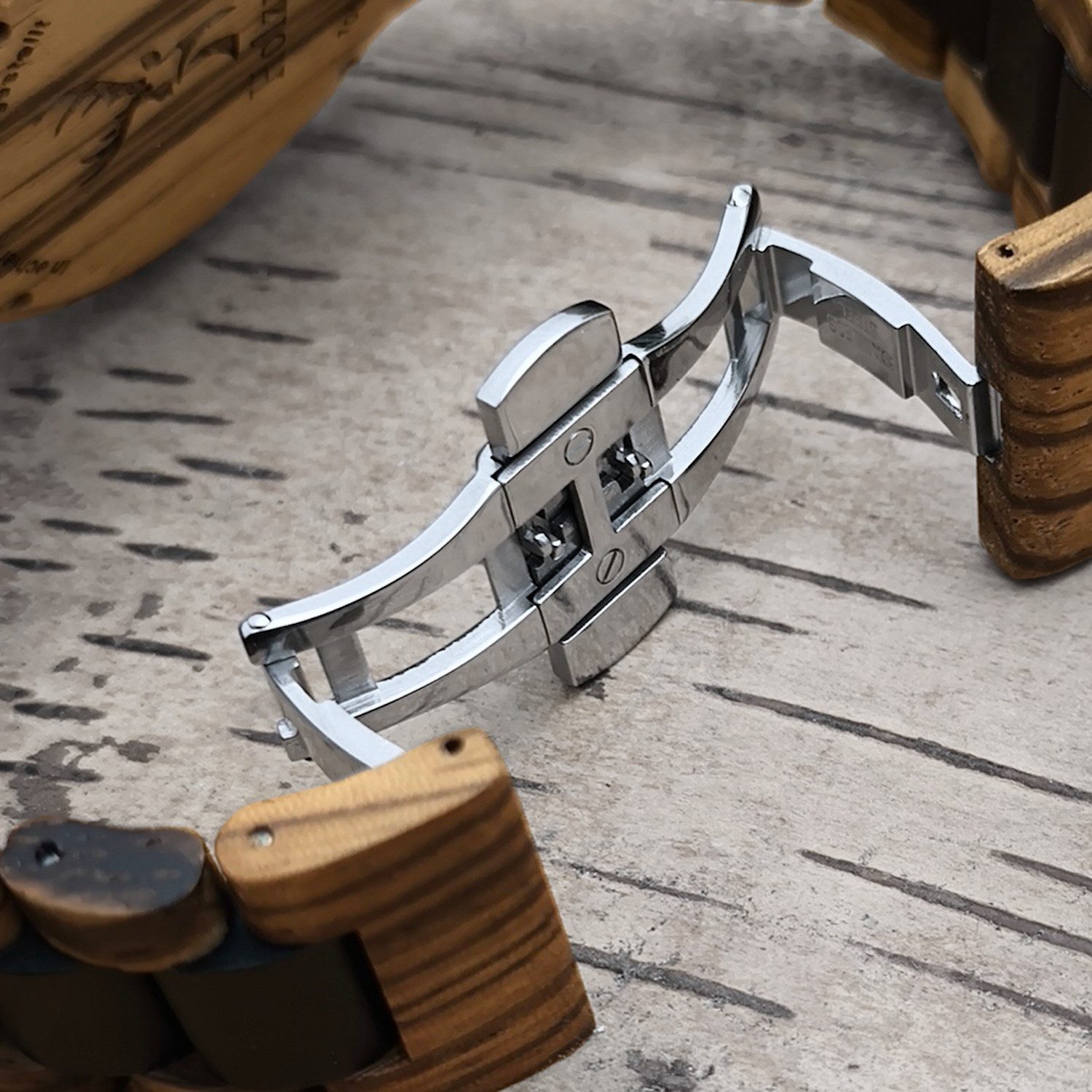 Holzwerk Digitaluhr INGOLSTADT Holz Armband Uhr mit Datum, blau, schwarz INGOLSTADT