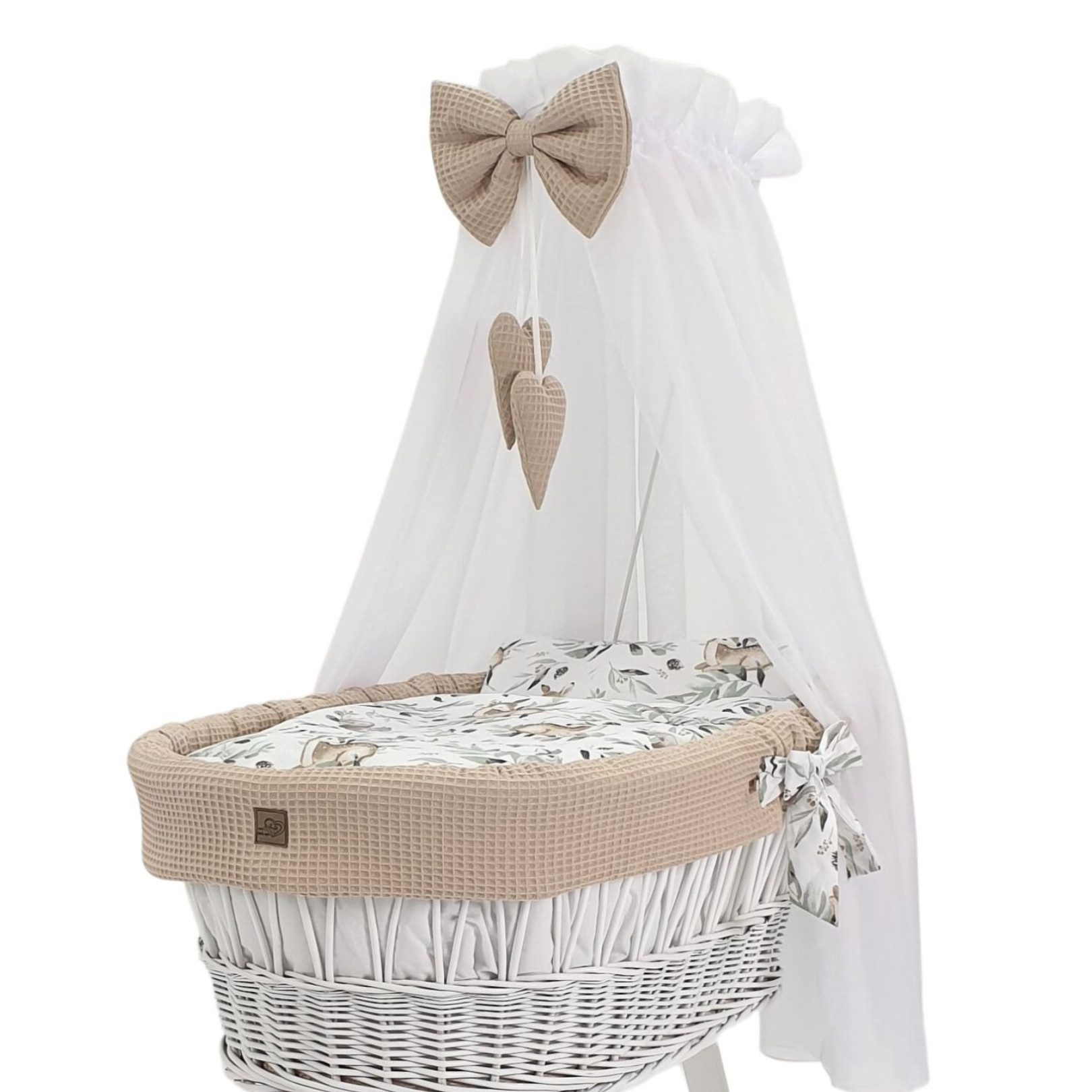 Babymajawelt Bett-Set Ersatz Bett Set für Stubenwagen ! NUR Stoff Ausstattung! Ver. Designs, Bezug: Baumwolle, Made in EU, Stubenwagen Textile Ausstattung