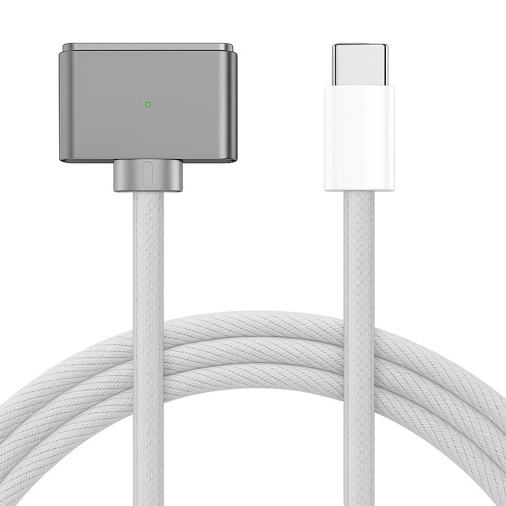 Alpha Electronics MagSafe 3 USB-C Schnellladekabel für Macbook Pro/Air magnetisches Ladekabel, USB-C, USB-C (200 cm), Schnellladend, 140W, magnetisch, zweifarbige LED-Anzeige