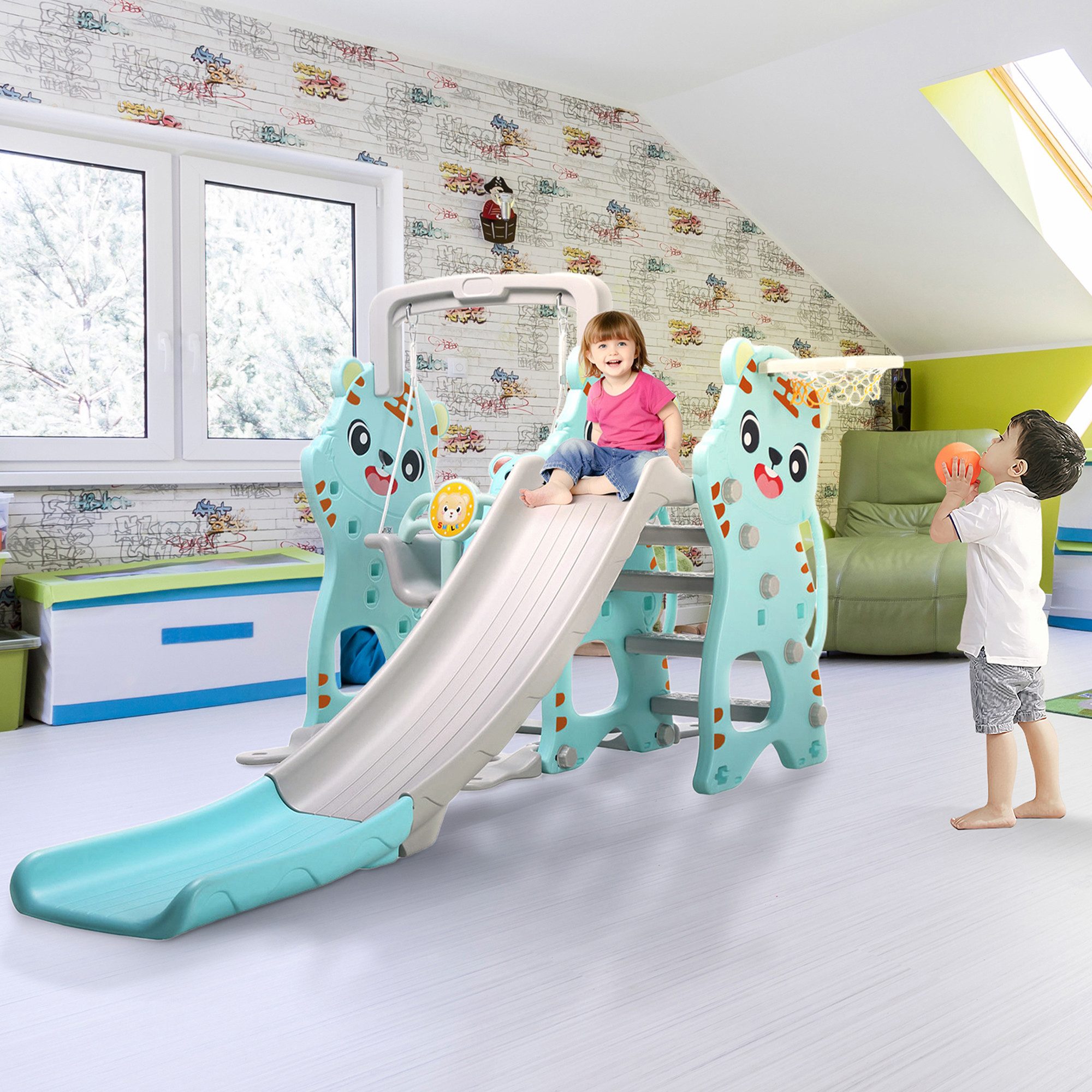 Baby Vivo Schaukelkombination Spielplatzschaukel / Spielgerüst günstig online kaufen