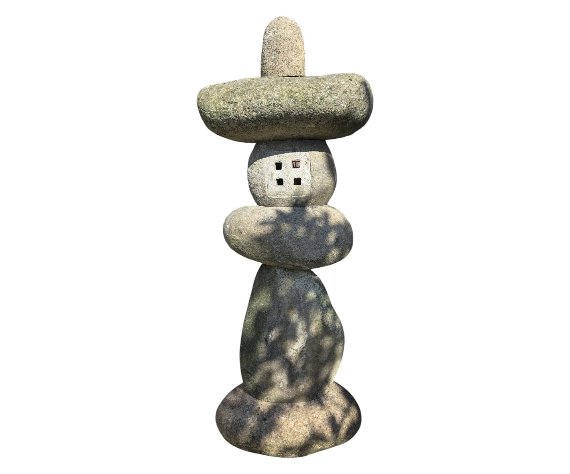 IDYL Gartenfigur Natur Laterne 4 Teilig