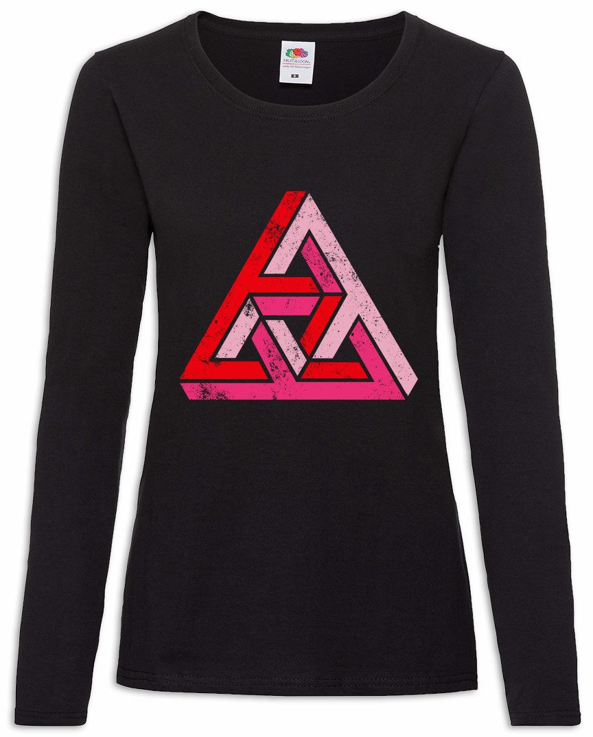Urban Backwoods Langarmshirt Penrose Logo Sign I Damen Langarmshirt Big Geek Triangle Bang Freak (1-tlg) TBBT Theory Parkett Treppe
