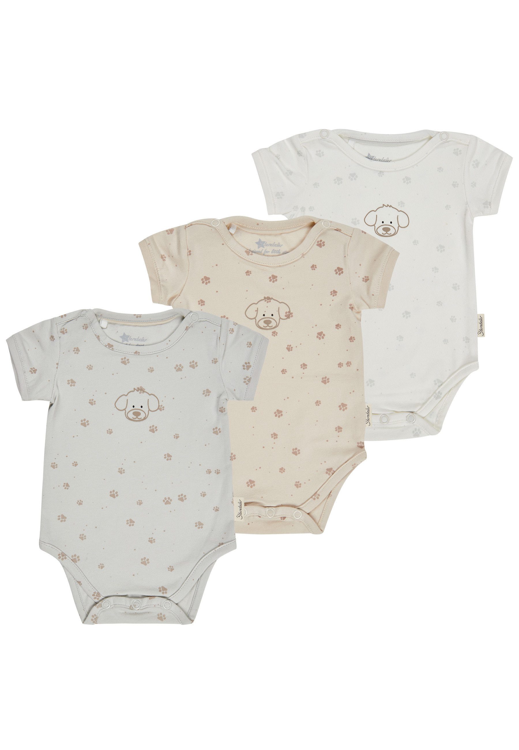 Sterntaler® Body Set Bodys 3er Pack Hund Lucky (1-tlg)