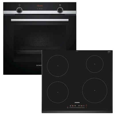 SIEMENS Backofen-Set ecoClean 71 Liter mit Induktionskochfeld TouchSlider autark 60 cm