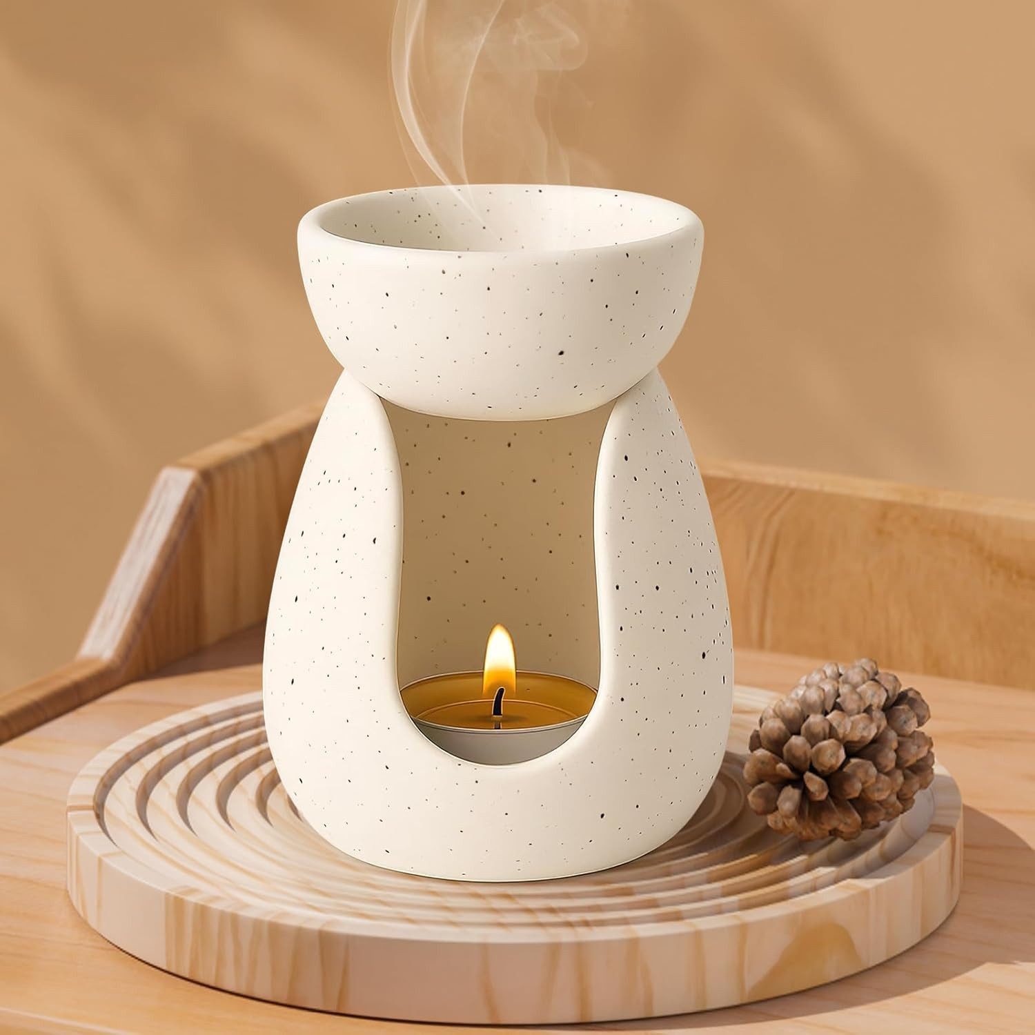 FELIXLEO Duftkerze Wachsschmelzbrenner Duftlampe für ätherische Öle, Duftdiffusor (1-tlg)