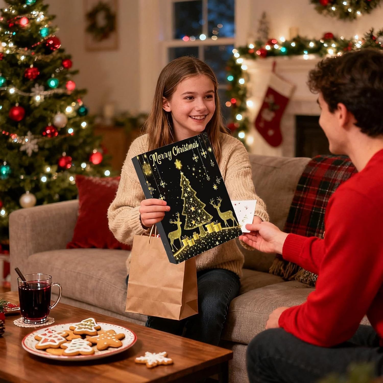 Coonoor Adventskalender Schmuck Adventskalender 2025, 24 Tage Weihnachten Countdown Kalender, Weihnachtskalender Geschenk für Teenager Frauen Mädchen