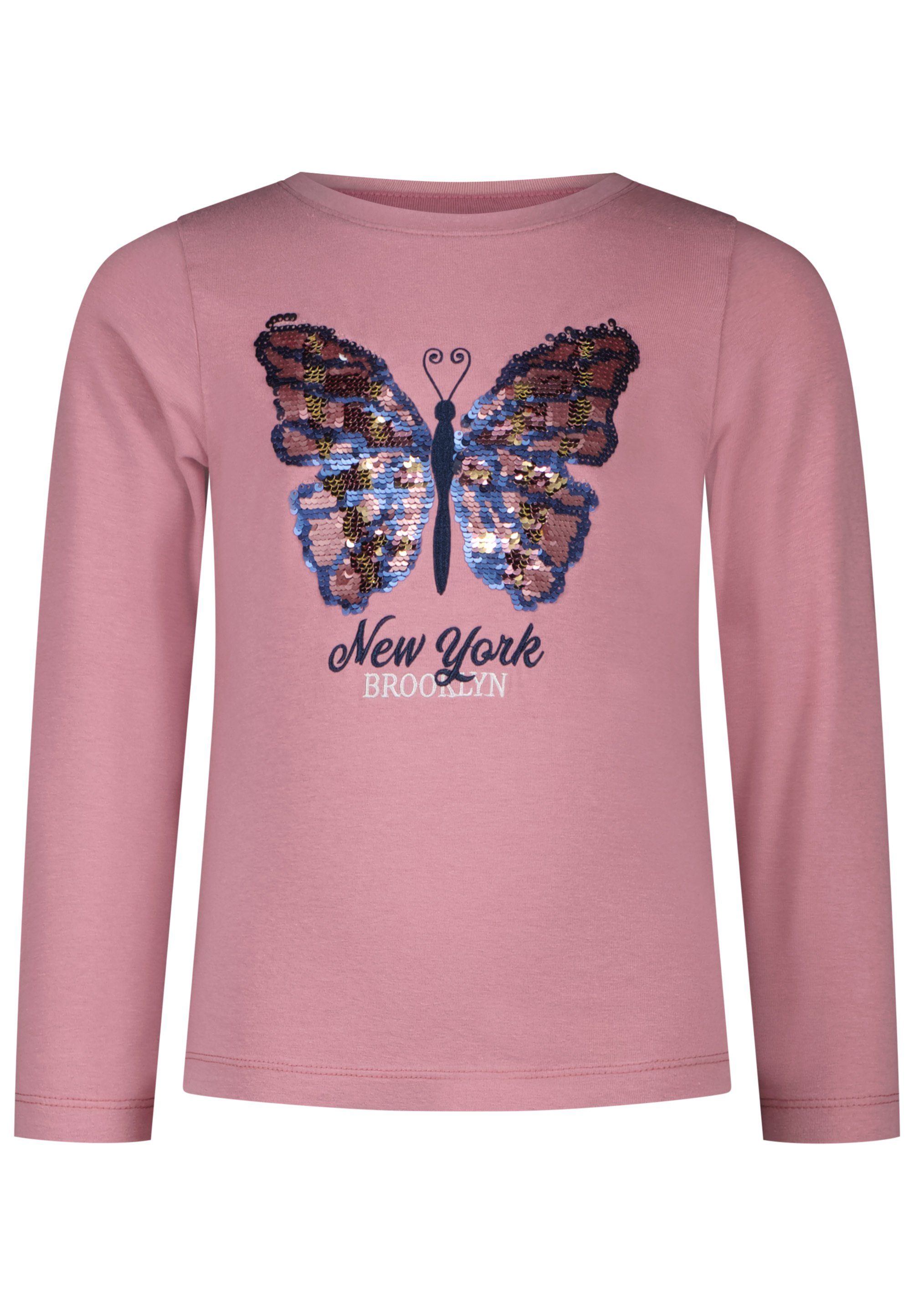 Butterfly Langarmshirt Girls rev.sequin L/S PEPPER pink SALT AND old