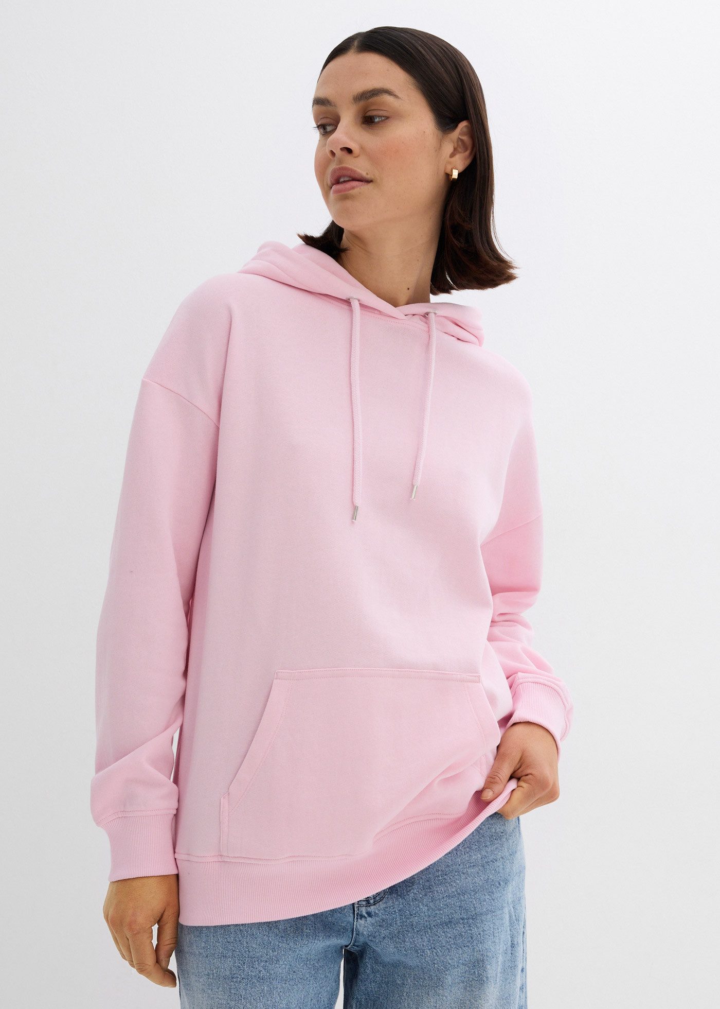 bonprix Kapuzensweatshirt (1-tlg) Oversize-Passform, Casual-Stil, aus Baumwolle und Polyester