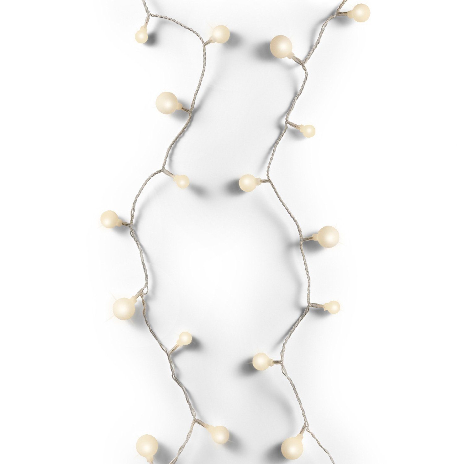 MARELIDA LED-Lichterkette Berry Cherry 120 weiße Kugeln 3 Größen 9m Außen W günstig online kaufen