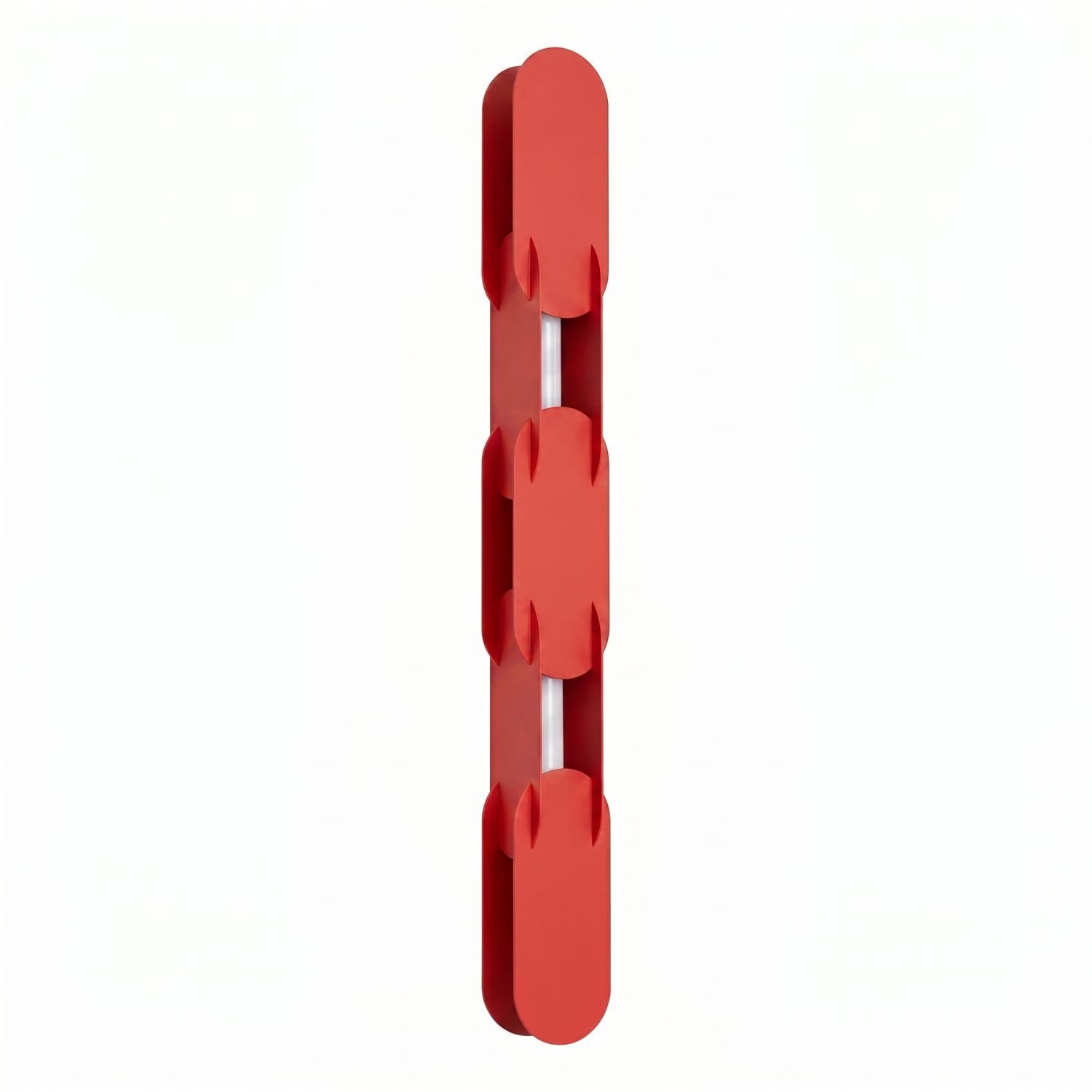 Licht-Erlebnisse Wandleuchte HENRI, LED fest integriert, Warmweiß, LED Dimmer Metall 91 cm hoch Rot länglich 3000 K 1290 lm Modern