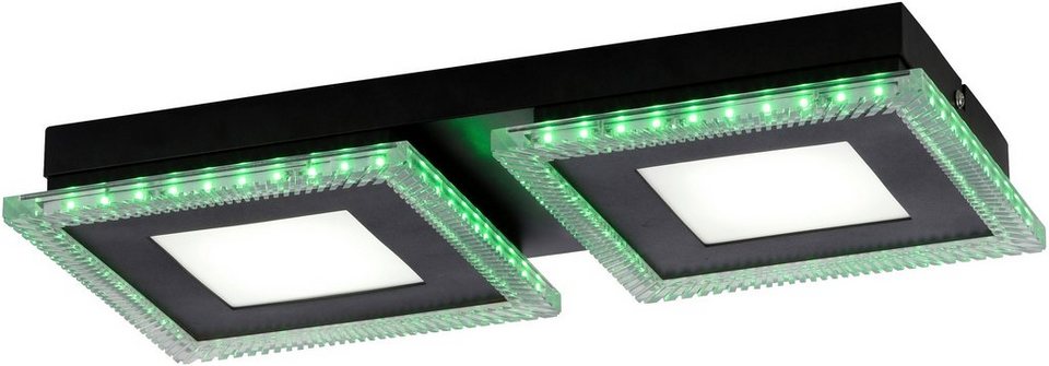 JUST LIGHT LED Deckenleuchte ACRI, LED fest integriert, warmweiß - kaltweiß,  CCT-Farbtemperatursteuerung 2700-5000K + RGB