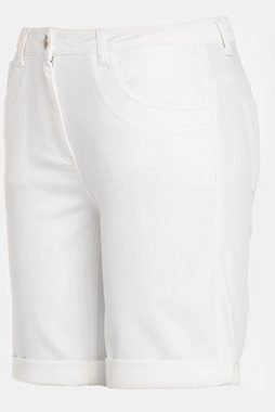 Gina Laura Regular-fit-Jeans Bermuda Seestern-Stickerei 5 Pockets Krempelsaum