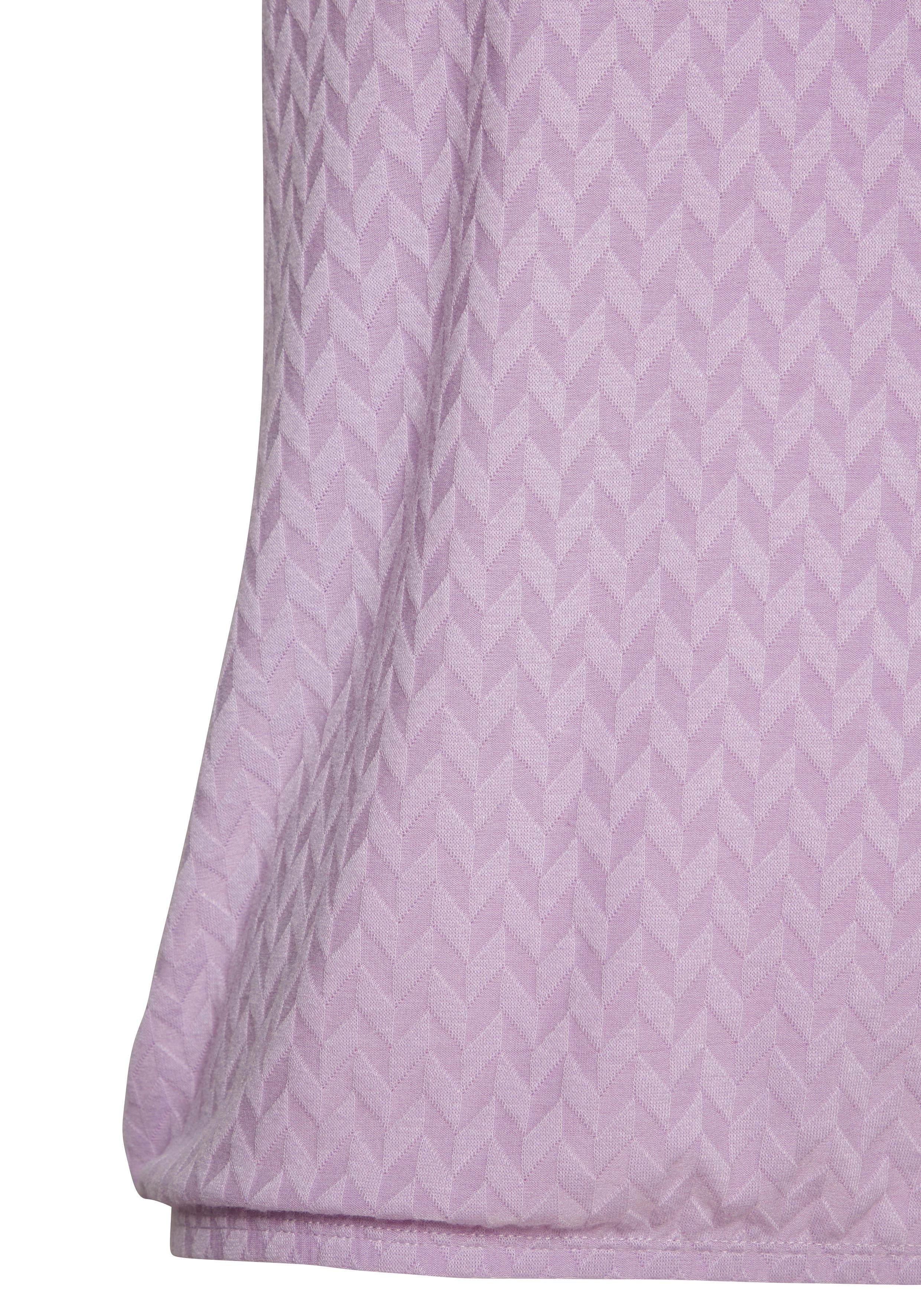 Vivance by Lascana Kurzarmshirt mit modischem Jacquard-Muster mit Gummizug im Bund – Bild 5 von 5