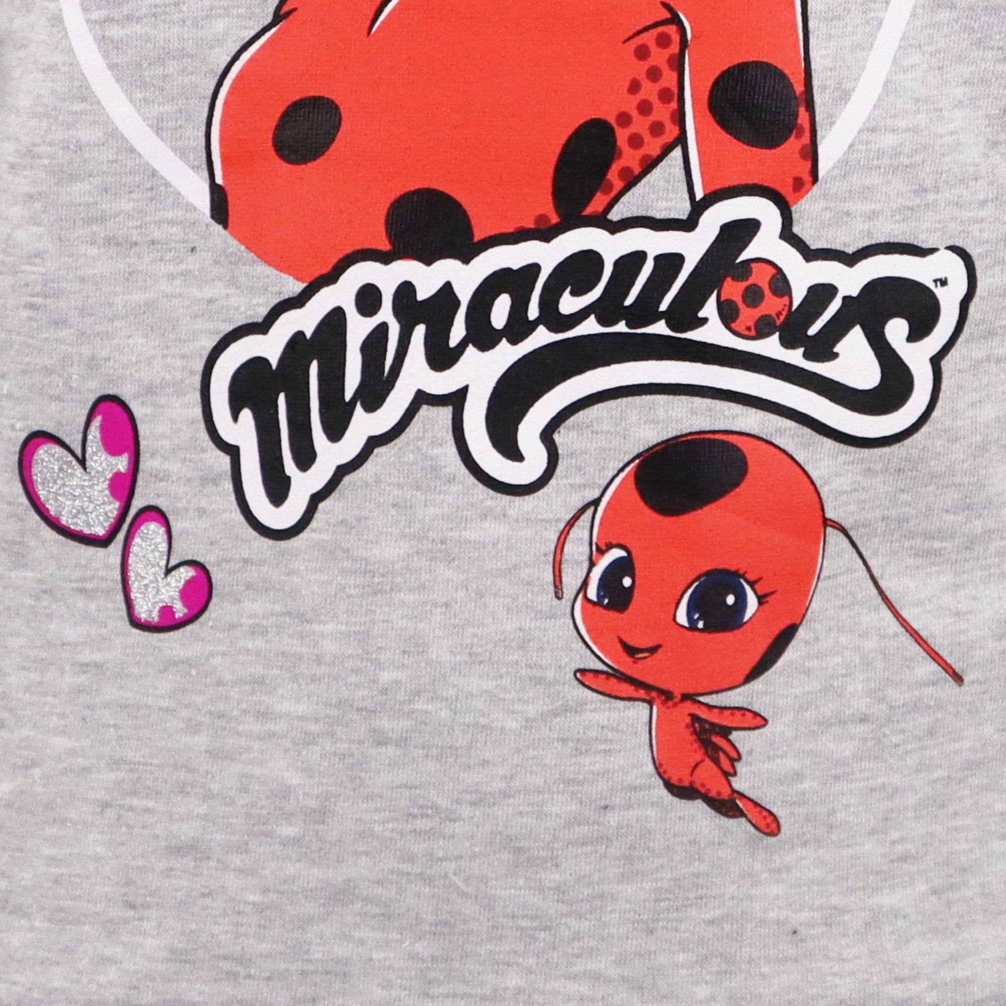 Tikki Sweater bis - Kinder Fleece Gr. 110 Pullover 140 Miraculous Ladybug Miraculous und Ladybug