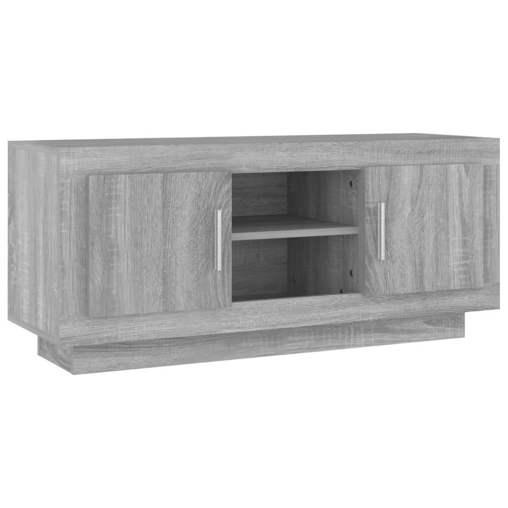 cm Holzwerkstoff Sonoma TV-Schrank (1-St) TV-Schrank vidaXL 102x35x45 Grau