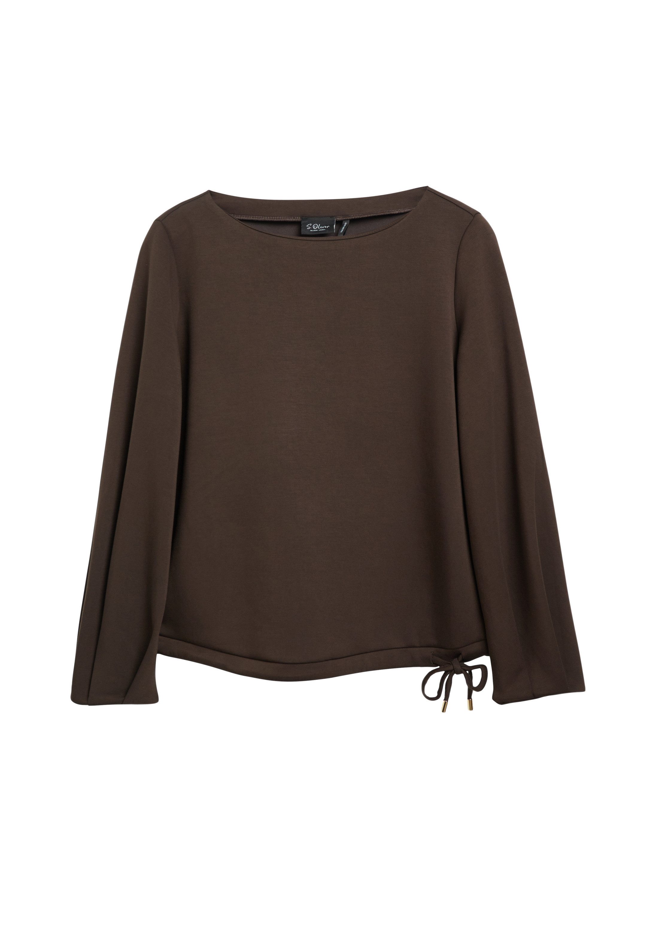 s.Oliver Sweatshirt Sweatshirt Sweatshirt im Relaxed Fit mit Tunnelzug am Saum