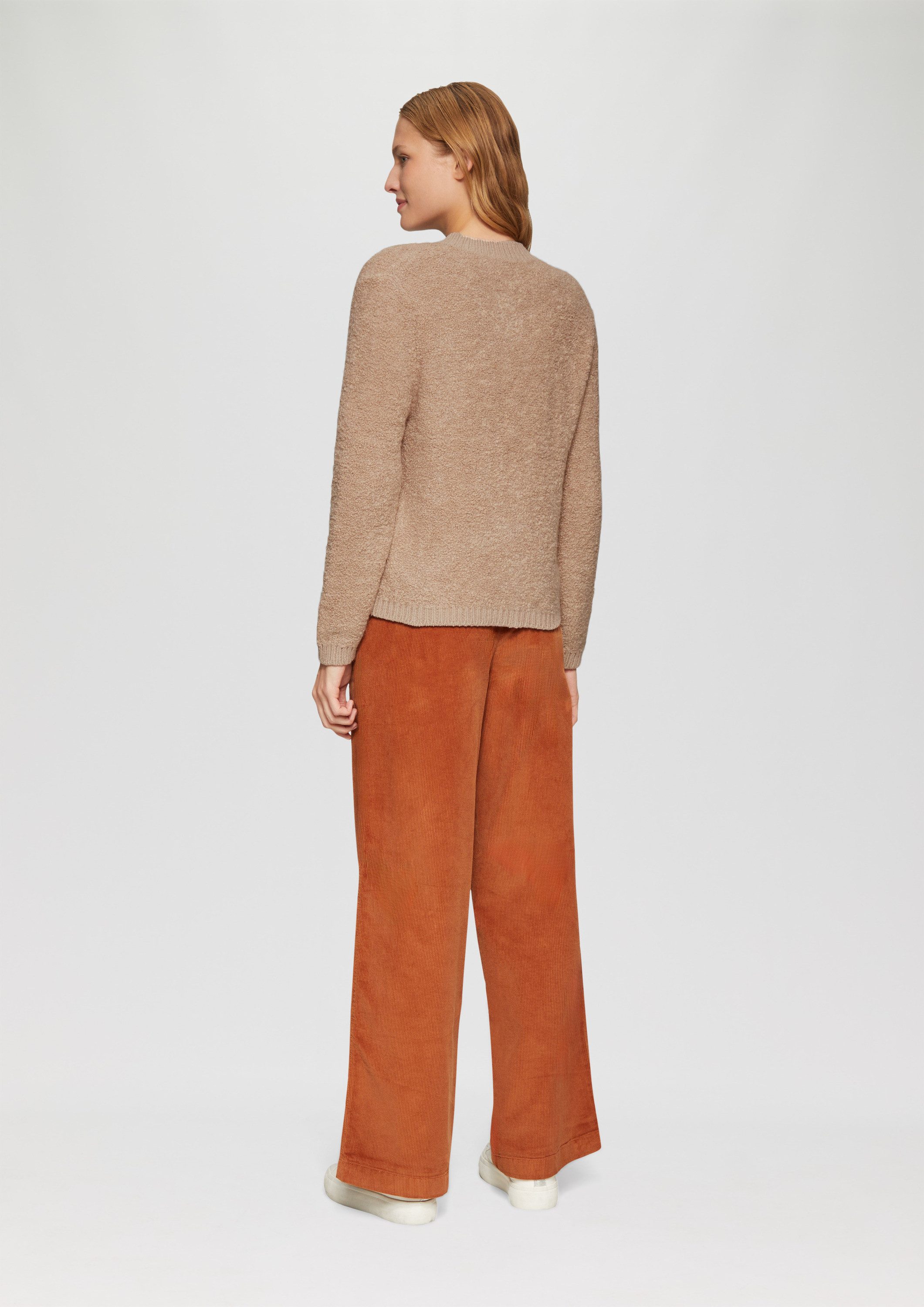s.Oliver Cardigan Strickjacke Strickjacke aus Teddy-Bouclé