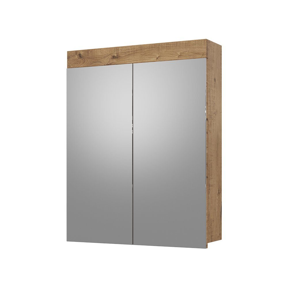 Vicco Badspiegelschrank Luna Eiche 60 x 77 cm günstig online kaufen