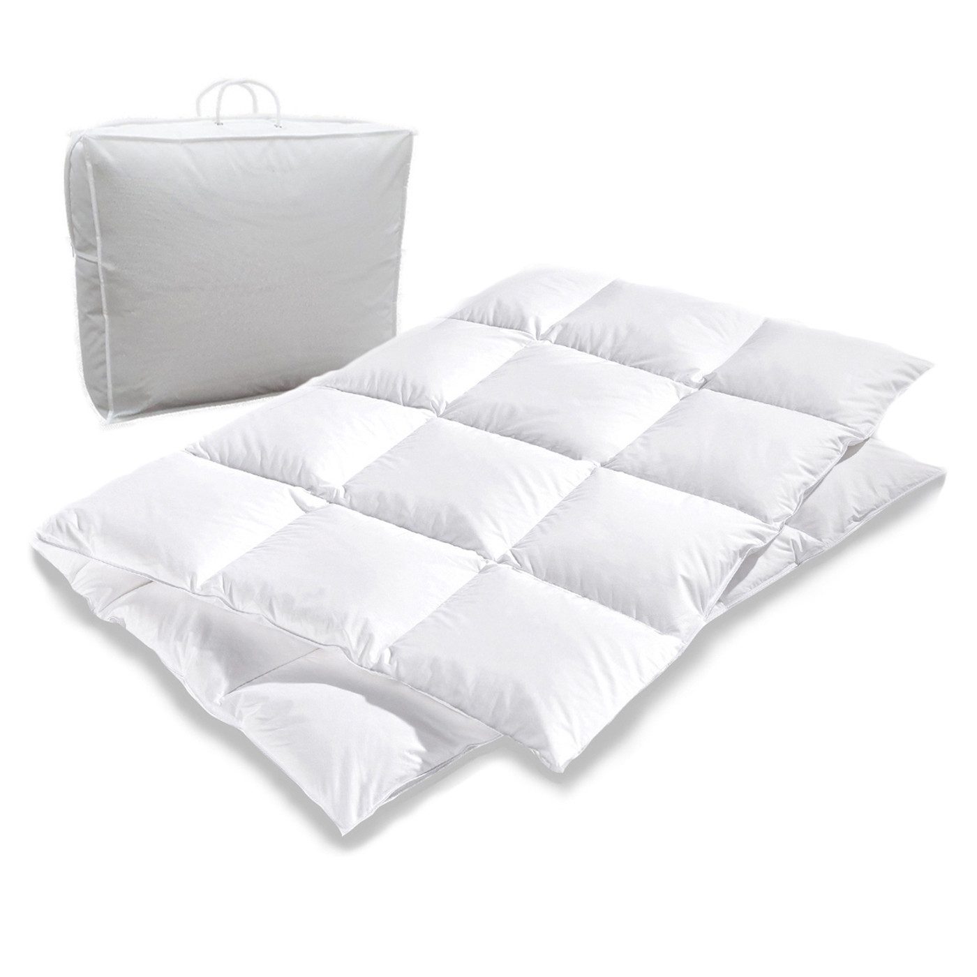 Bettenhaus Breuer Daunenbettdecke Extra warme 100% sibirische Daunen Bettdecke Daunendecke 155x220 1400g, Füllung: 100% Daunen, Bezug: 100% Baumwolle, Allergikergeeignet