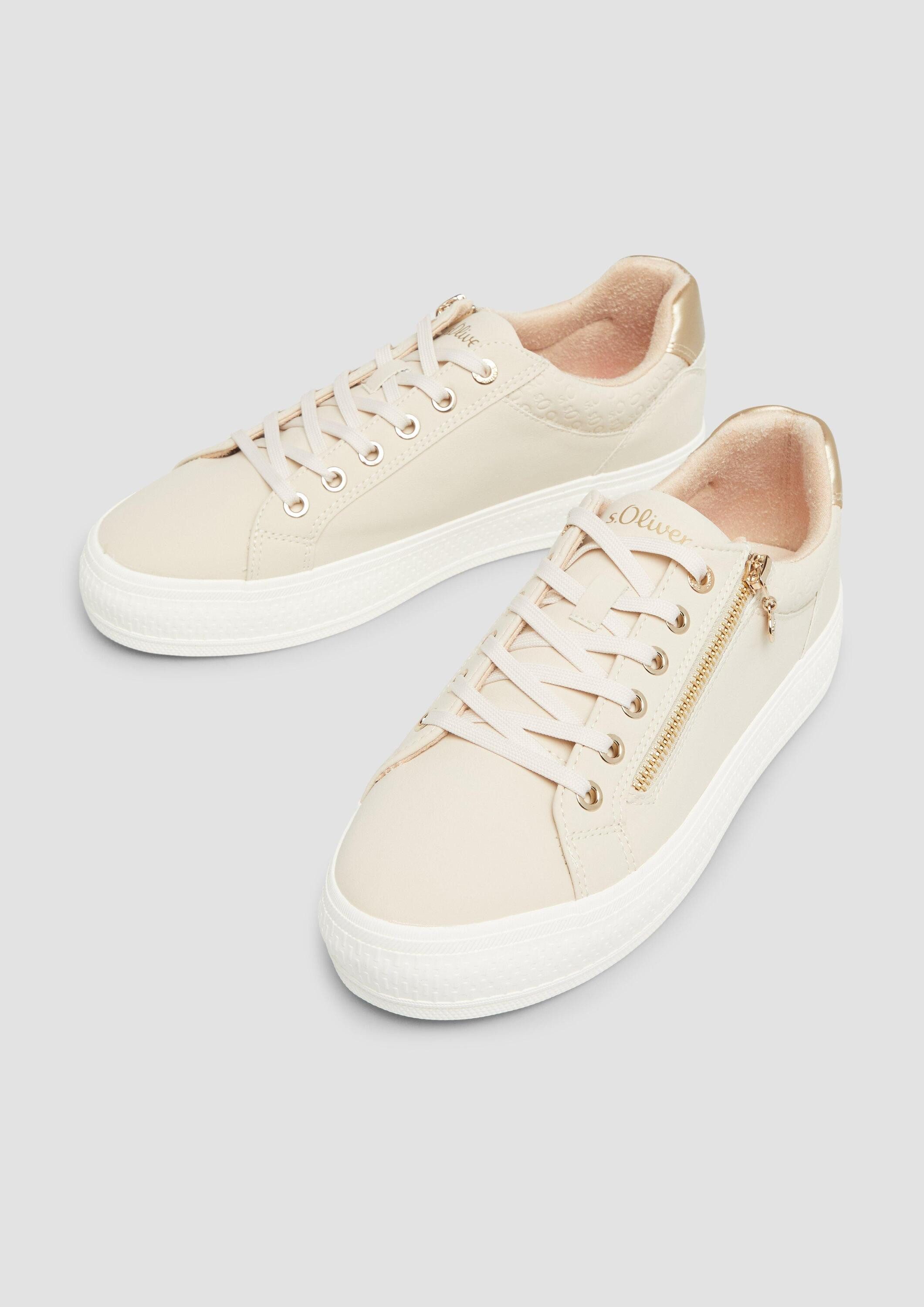 s.Oliver Sneakers Sneaker Sneaker mit Reißverschluss und Gummisohle