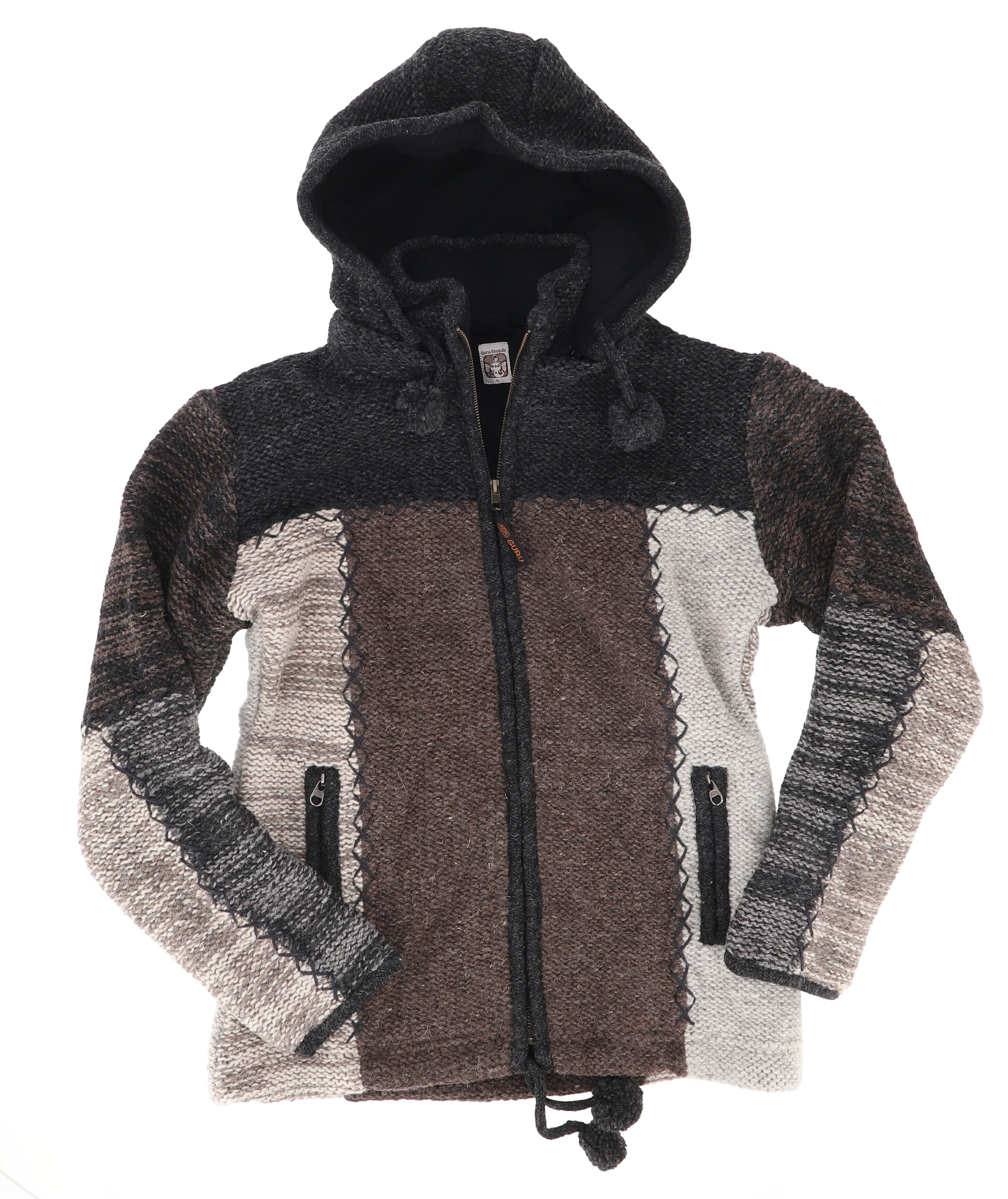 Guru-Shop Langjacke Kuschelige gefütterte Strickjacke, Damenjacke,.. – Bild 5 von 5