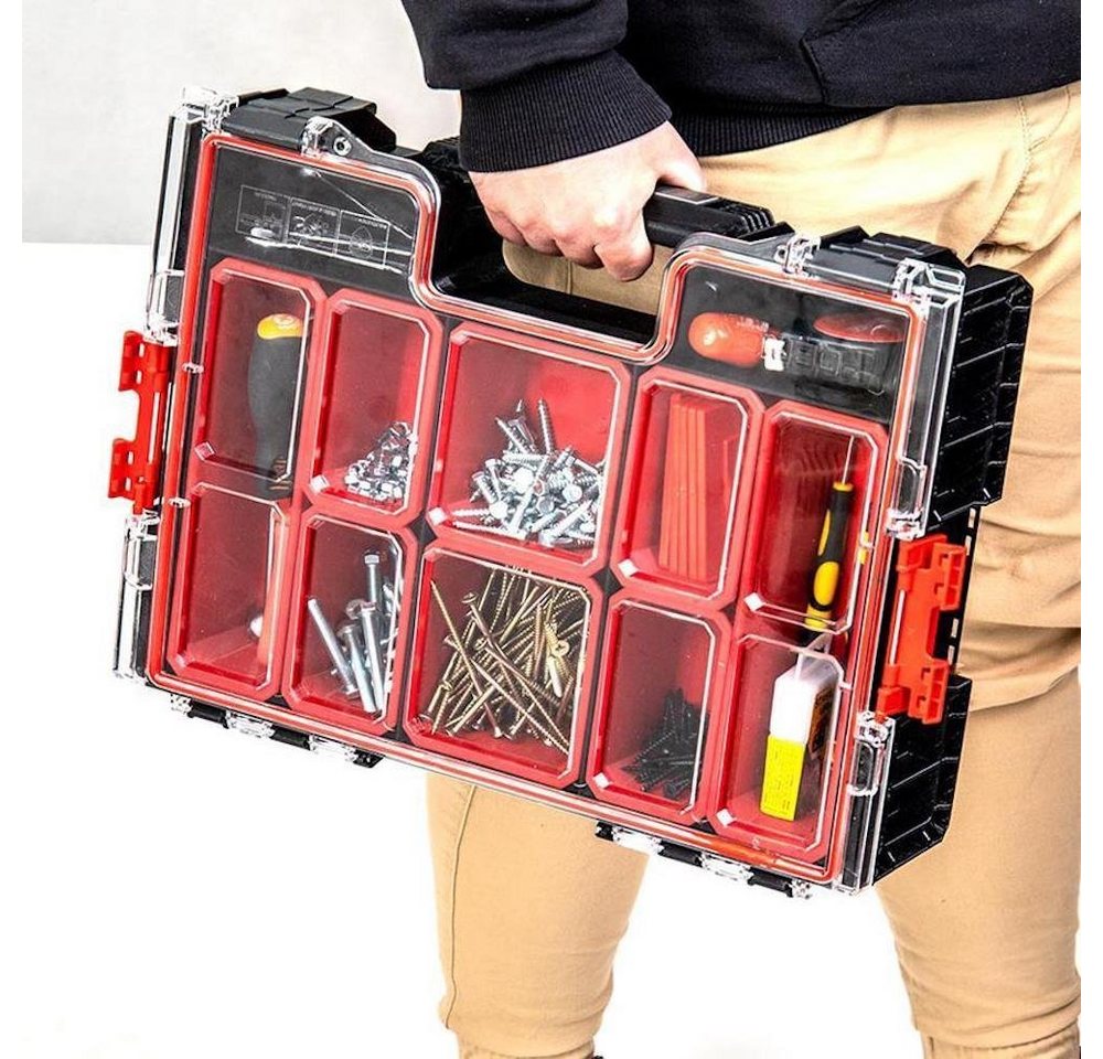 Thumbnail - QBRICK System Werkzeugbox Sortimentskasten PRO, HxBxT 36x45x11cm, 9 Liter, Mit Deckgriff