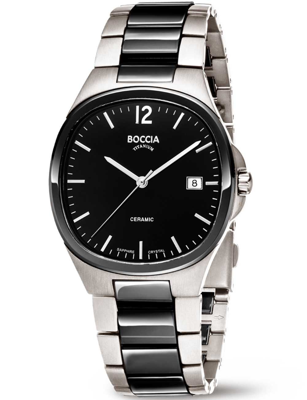 Boccia Quarzuhr Boccia 3668-01 Herrenuhr Titanium Saphirglas Keramik 38mm 5ATM Boccia 3668-01 Herrenuhr Titanium Saphirglas Keramik 38mm 5ATM