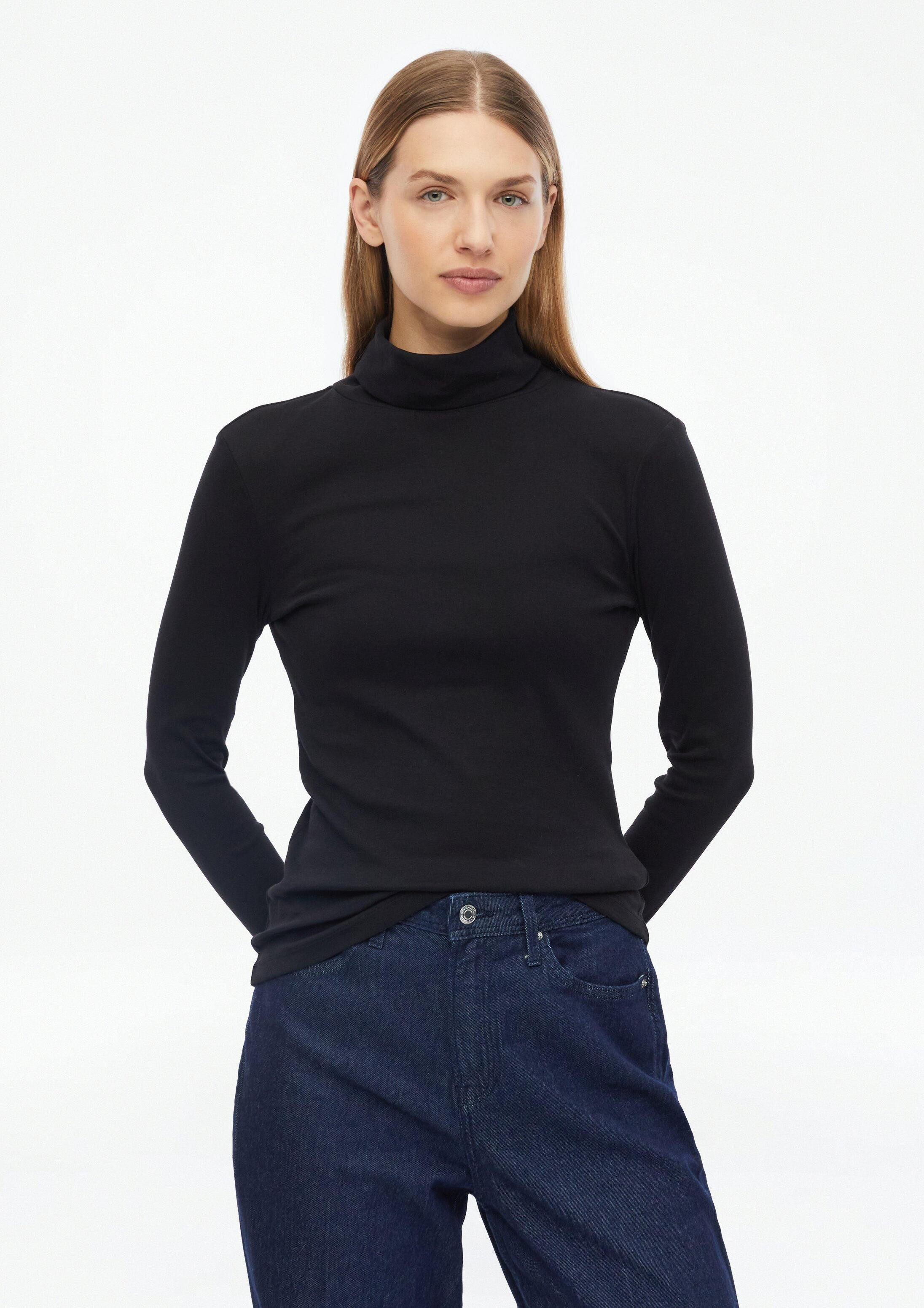 s.Oliver Langarmshirt T-Shirt Rollkragen-Shirt im Slim Fit