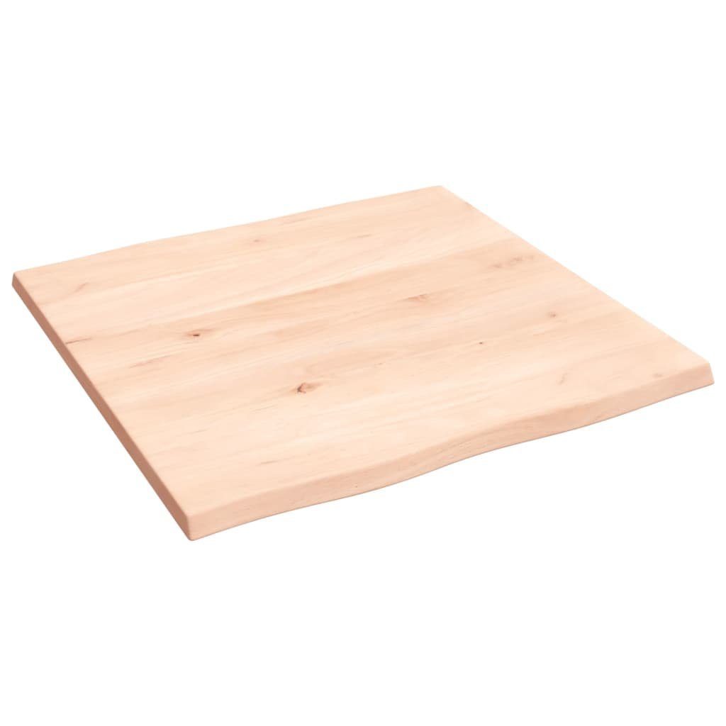furnicato cm Eiche (1 St) 60x60x2 Tischplatte Baumkante Unbehandelt Massivholz