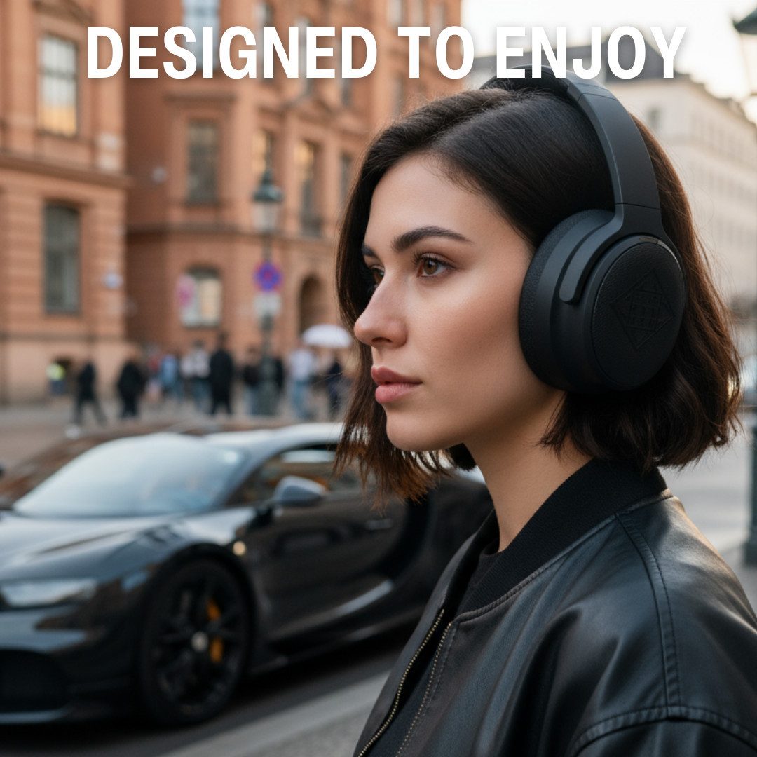 Telefunken ARCO STYLE Bluetooth-Kopfhörer (Funk, Bluetooth, Abnehmbares Kabel, Faltbar, ANC + Transparency)