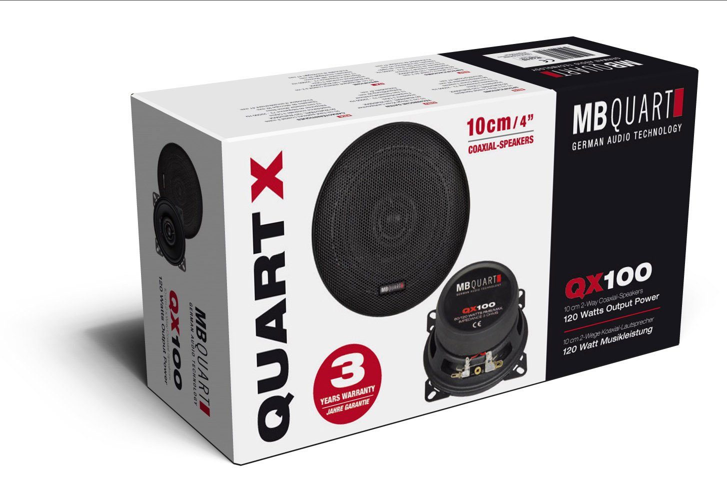 MB Quart QX100 - 10cm Koax Lautsprecher Auto-Lautsprecher (MB Quart QX100 - 10cm Koax Lautsprecher)