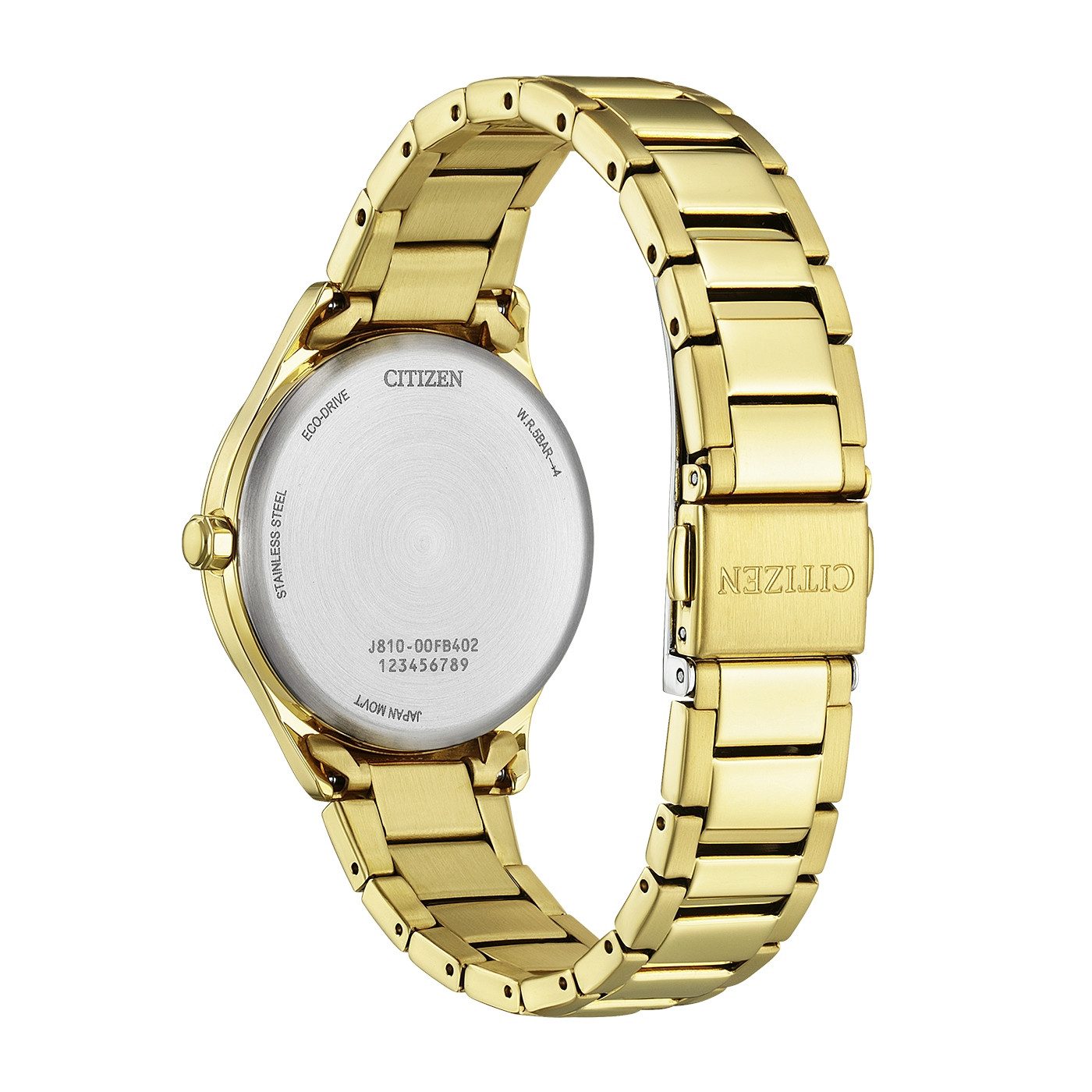 Citizen Solaruhr Elegance FE6122-64A, Armbanduhr, Damenuhr, Edelstahlarmband, analog, Big Date