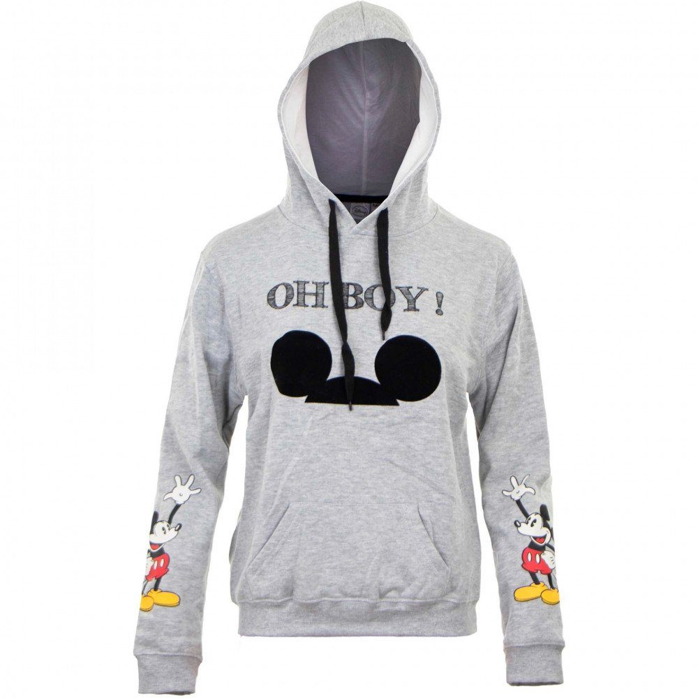 Sun City Rundhalspullover Disney Mouse Grau Mickey "Oh und Blau in Boy!" Hoodie