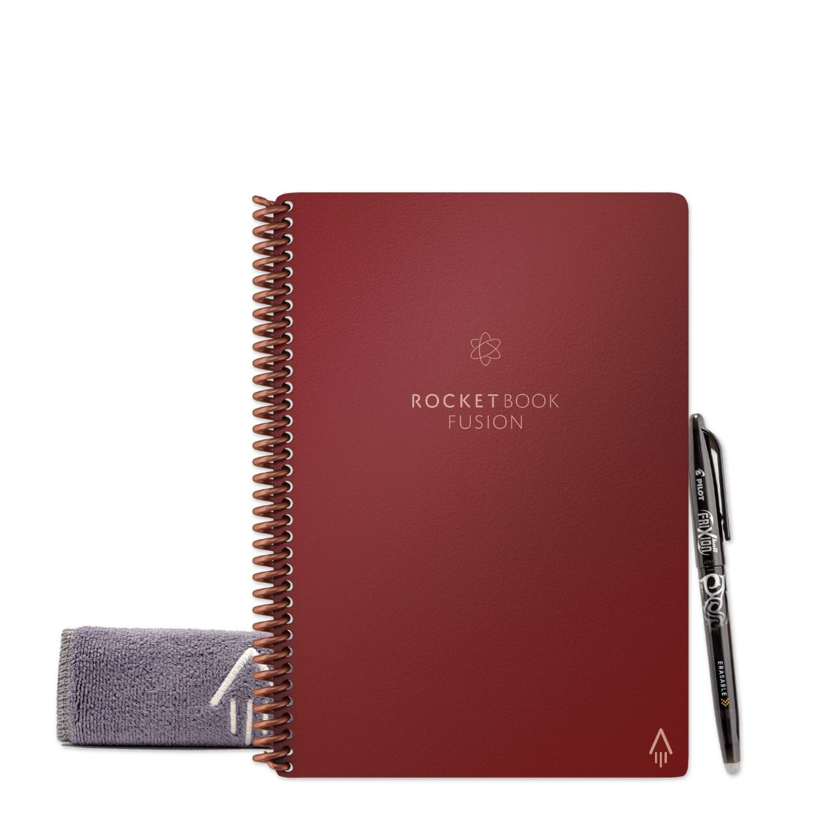 Rocketbook Everlast Notizbuch Book Sky, Symbol Scarlet und FUSION mit Rocket Tagging und - Skizzenbuch Notiz- App-Anbindung