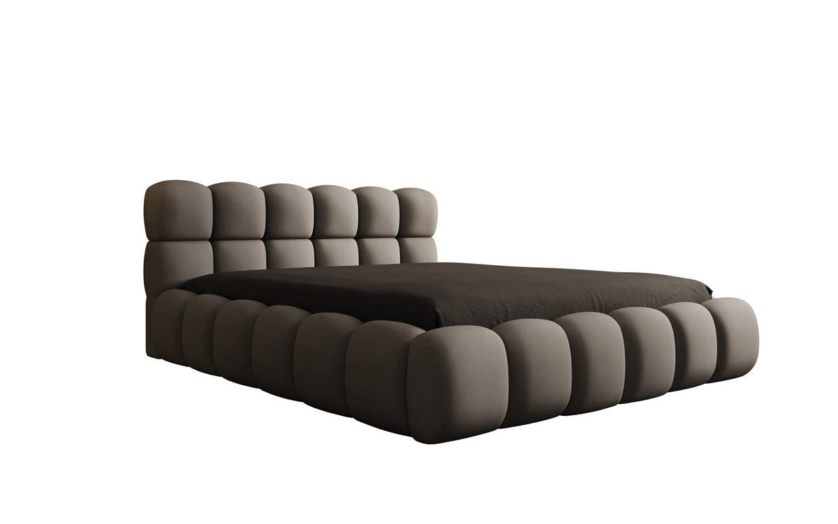 Luxusbetten24 Polsterbett Designer Polsterbett Boston Stoff, mit Stauraum