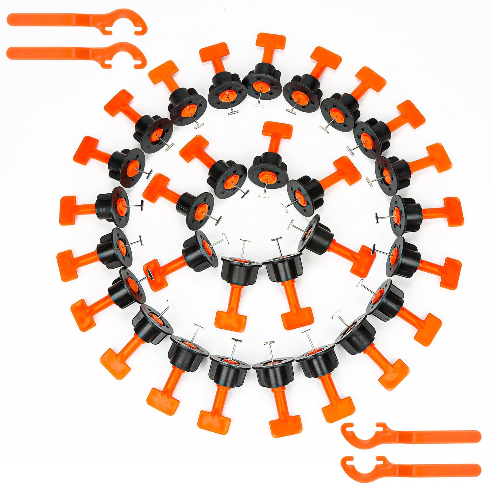 Clanmacy Verlegeset Nivelliersystem Fliesen 220x Level Wiederverwendbar Verlegehilfe, (220-tlg)