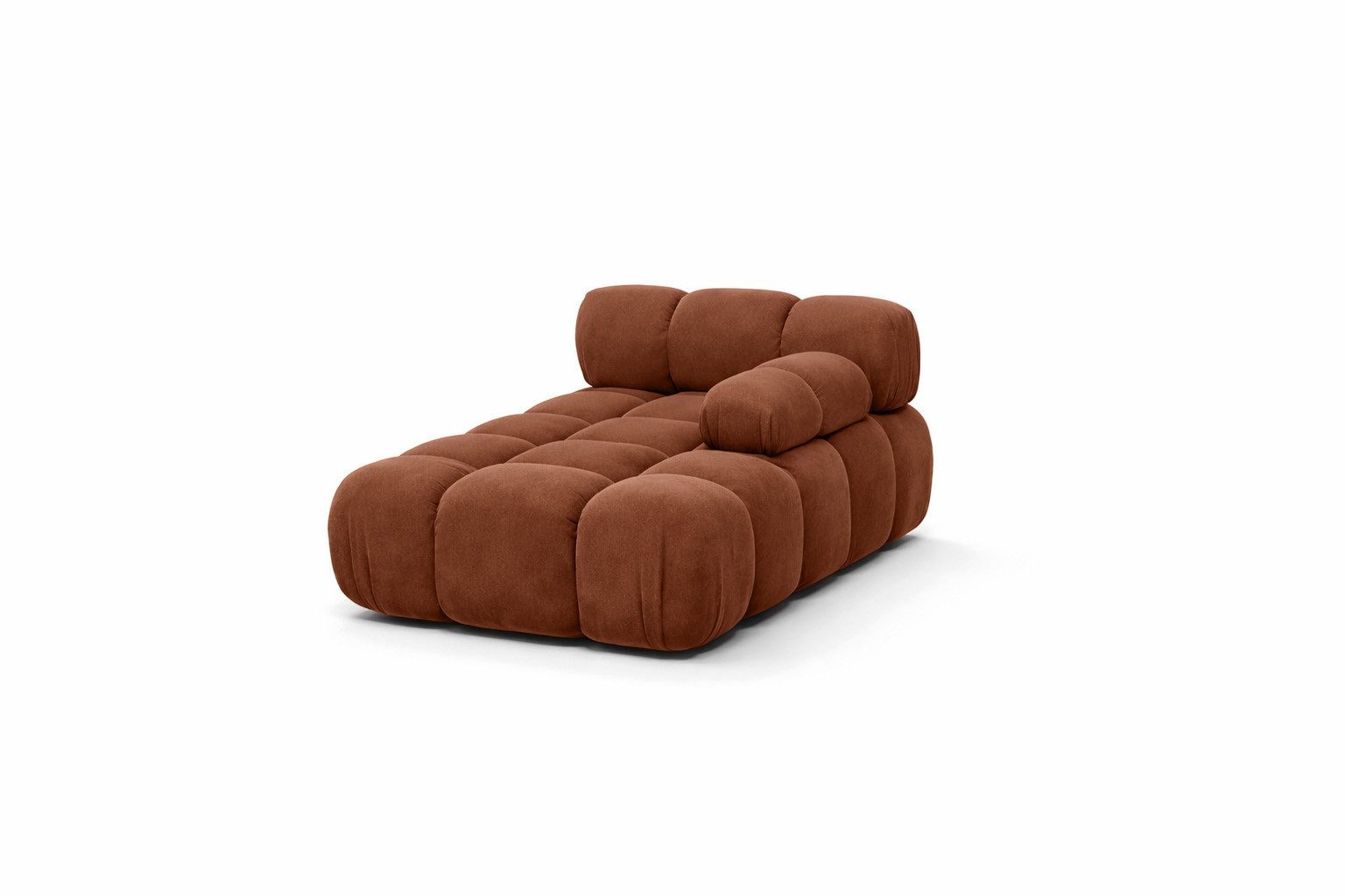 Kaiser Möbel Chaiselongue modular für Wohnzimmer, Veloursstoff Salvador, Selia, Chaiselongue, Veloursstoff Salvador,Teil eines Modulsystems,moderne, elegante Optik