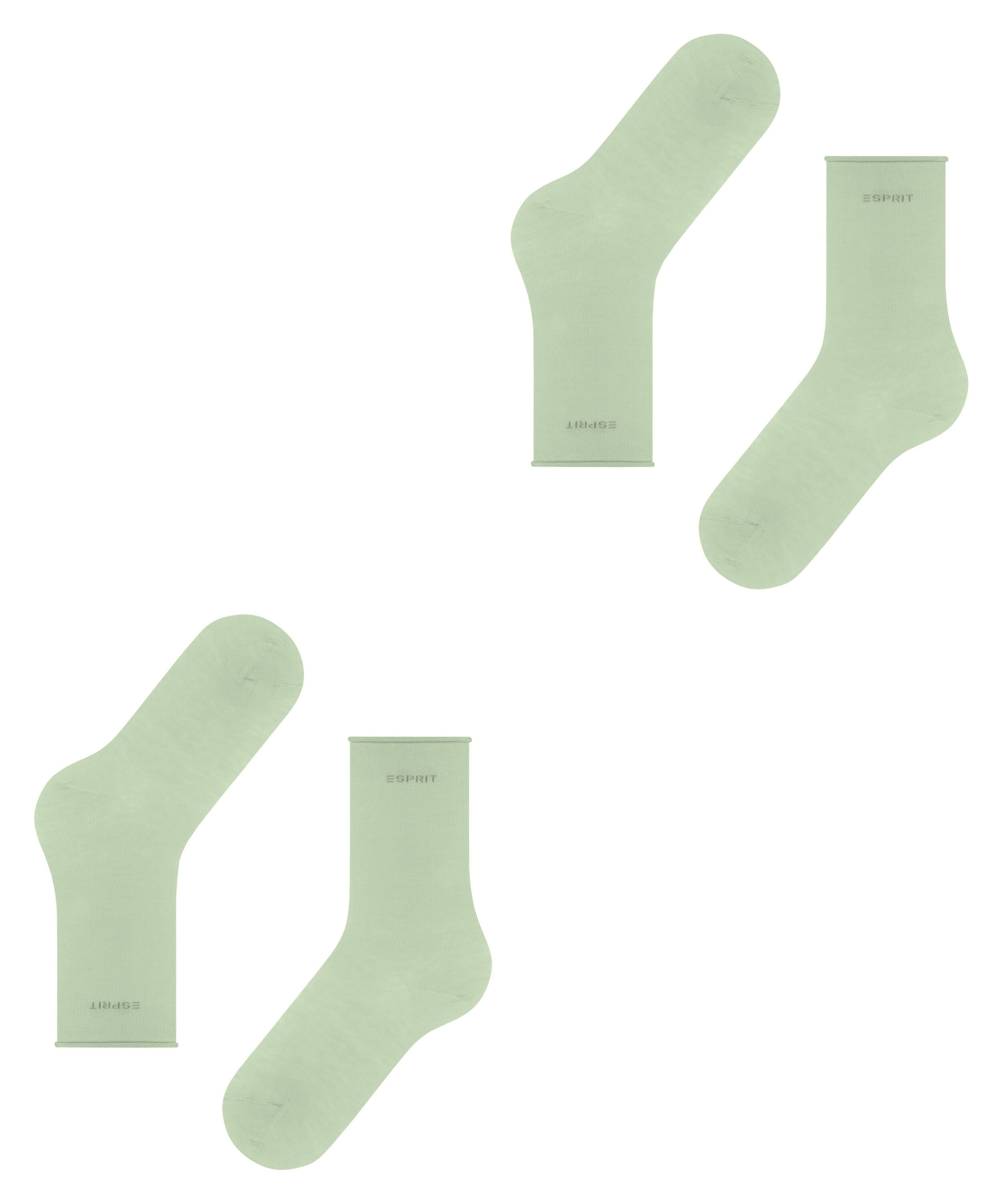 Esprit Socken (7313) green Pure Basic (2-Paar) 2-Pack light
