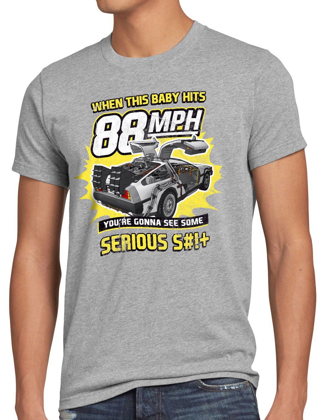 style3 T-Shirt 88mph delorean zukunft delorean günstig online kaufen