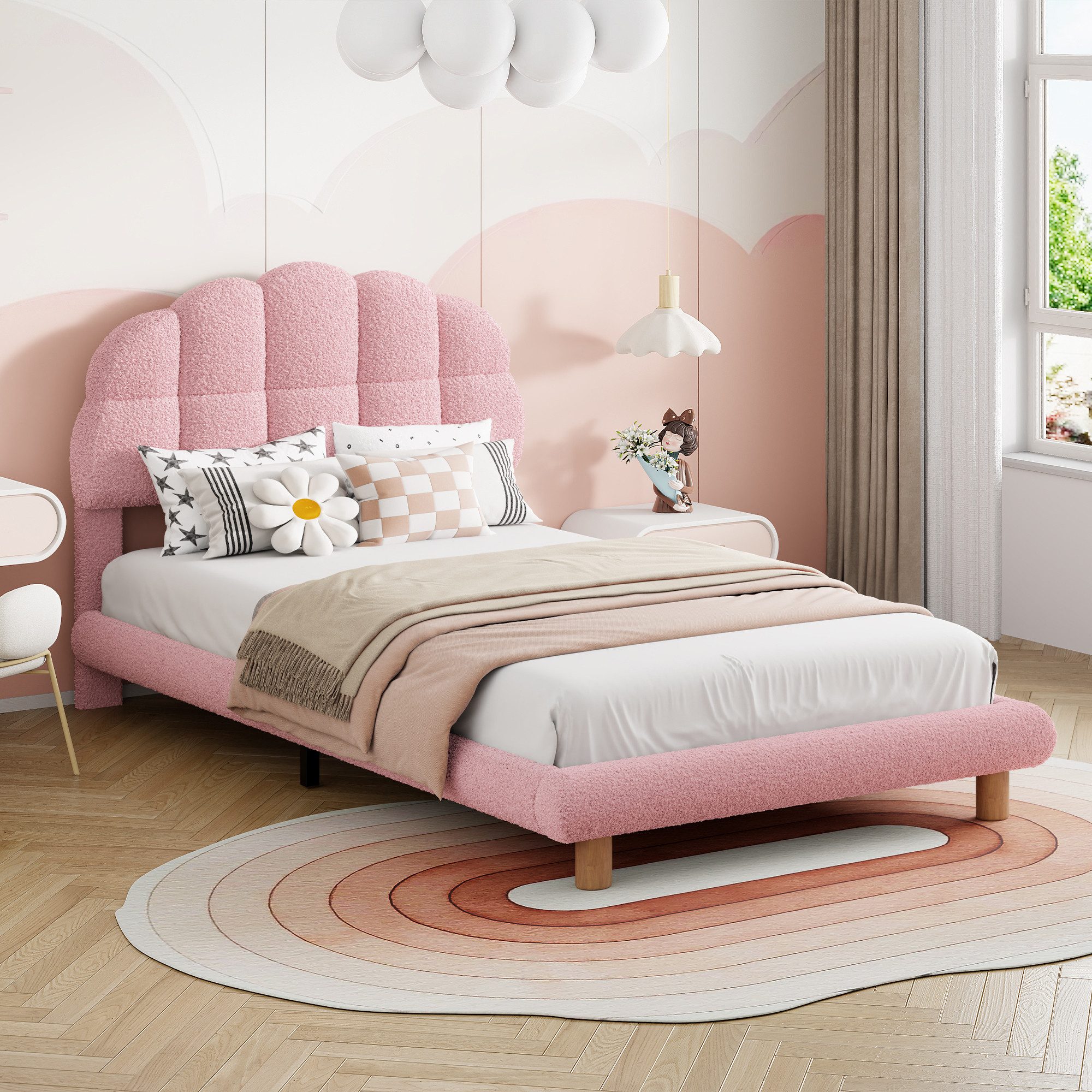 PXloue Polsterbett Einzelbett Kinderbett (Ideal für günstig online kaufen