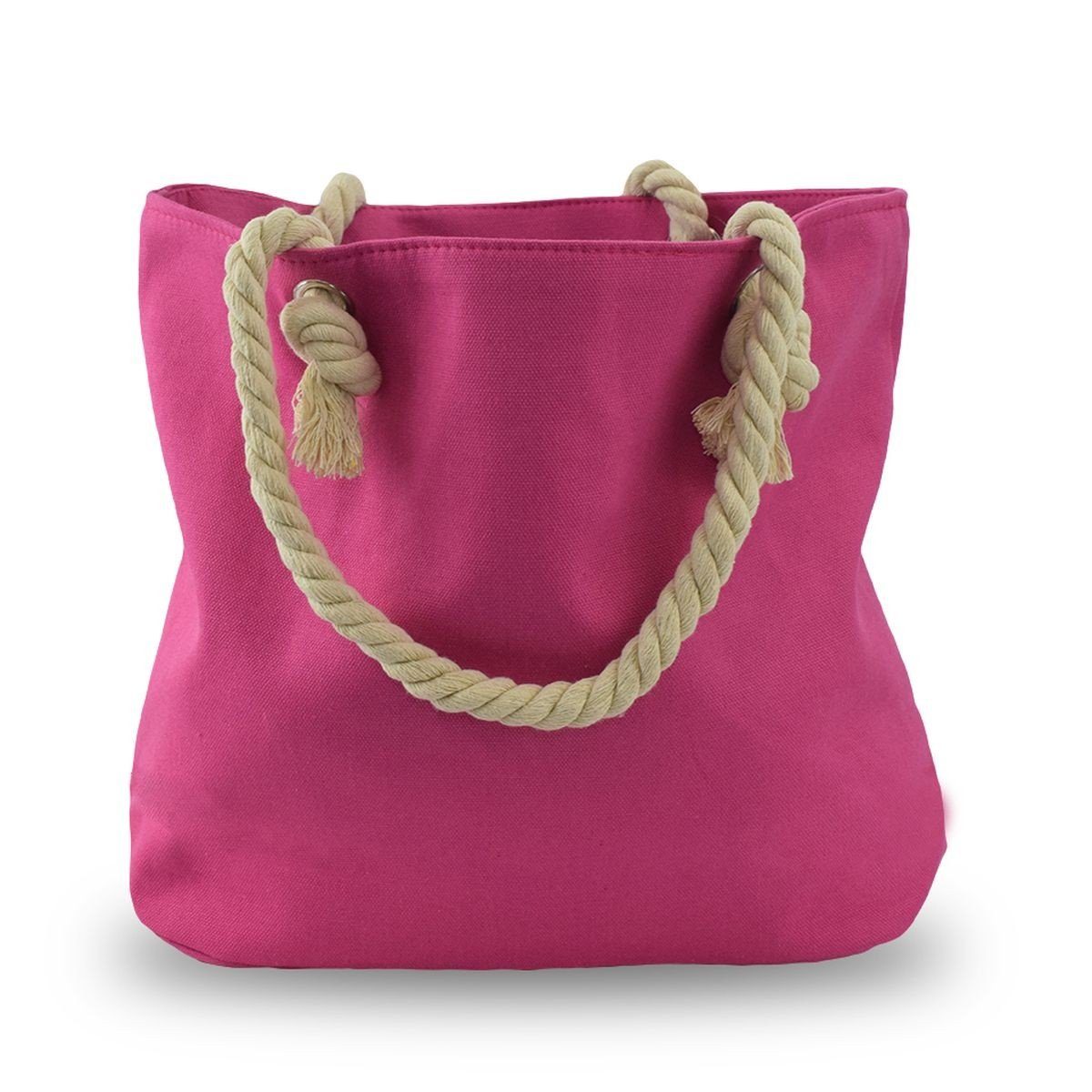Sonia Originelli und maritim Strandtasche Stern pink dunkelblau mit marine Bestickung Shopper