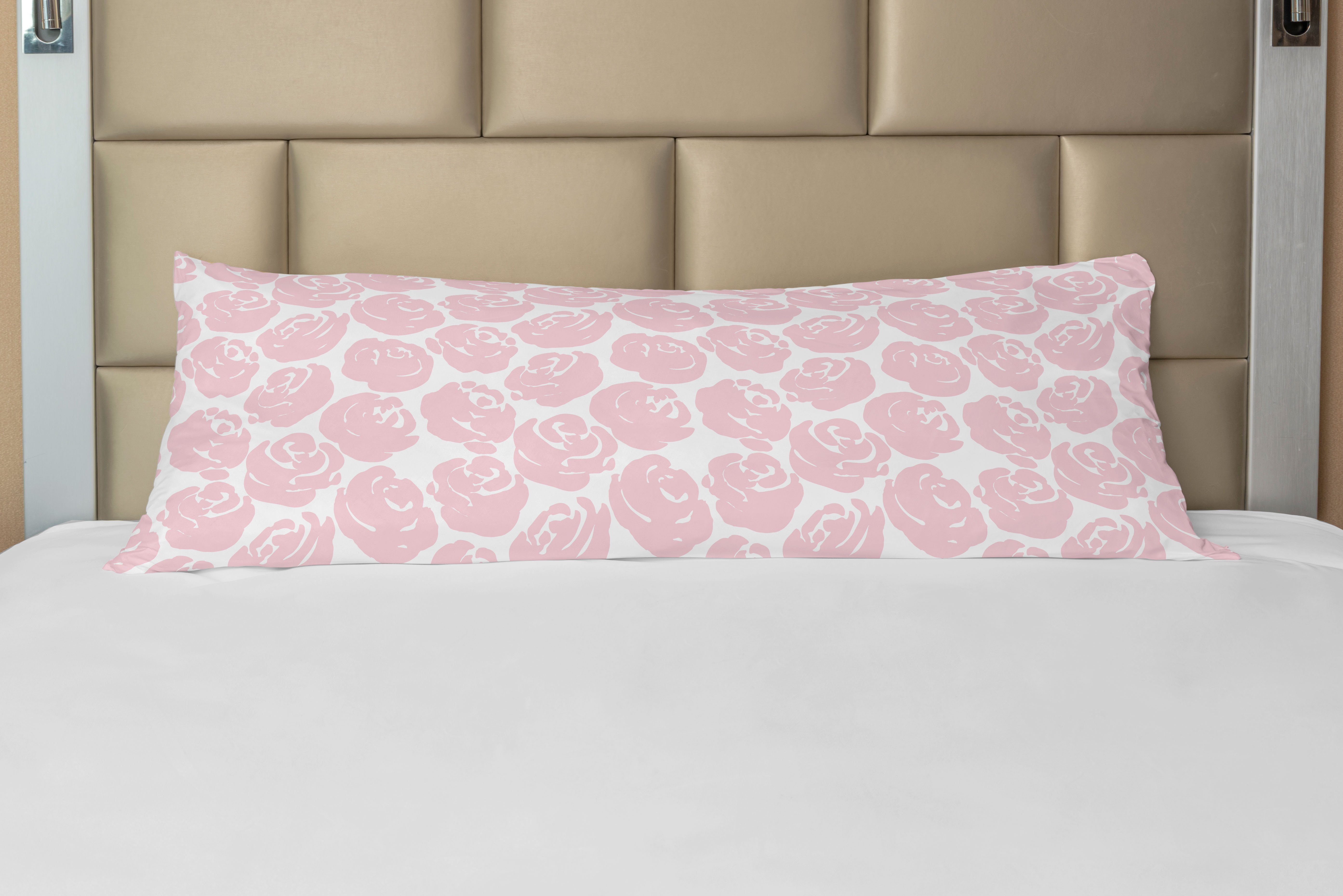 Abakuhaus, Blume Kunst Deko-Akzent Rose Kissenbezug, Floral Langer Einfachheit Seitenschläferkissenbezug
