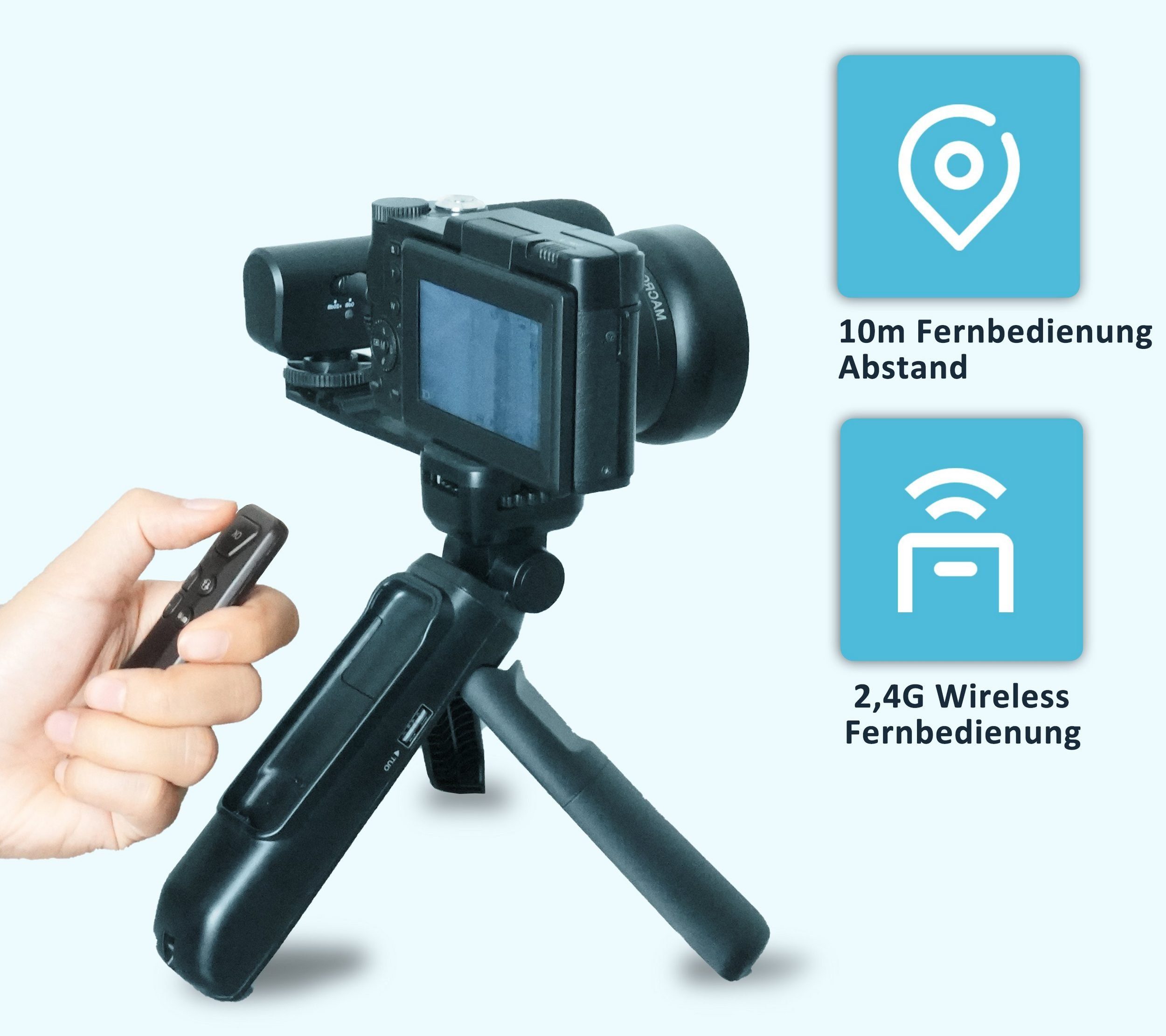 Touchscreen,48 Kompaktkamera 4K-HD-Vlog-Reisekamera klappbarem 16-fach DOTMALL Mit MP, Zoom