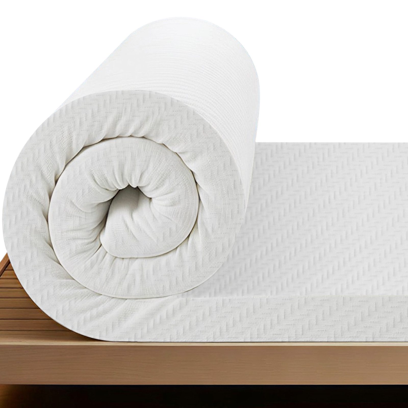 Bundviel, Topper Gel Matratzentopper Memory Schaum 5cm hoch H2&H3 180x200 cm, 5 cm hoch, 90x200, 140x200, 160x200 cm, für Hausstauballergiker