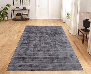 Teppich Nuria, Home affaire, rechteckig, Höhe: 12 mm, Kurzflor, Seiden-Optik, aus 100% Viskose, Uni-Farben