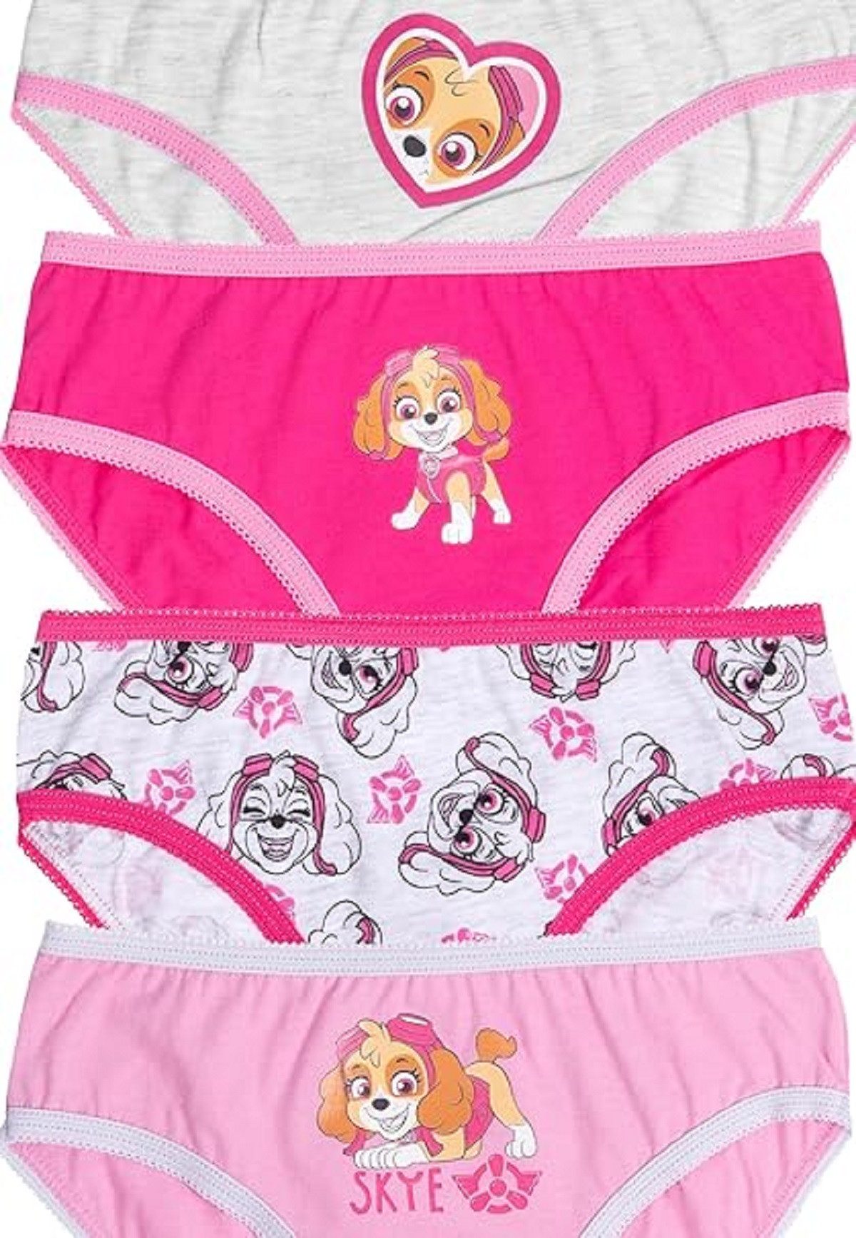 PAW PATROL Slip Mädchen Unterhose 4er Pack – Bequeme Baumwolle für den Alltag – Bild 2 von 2