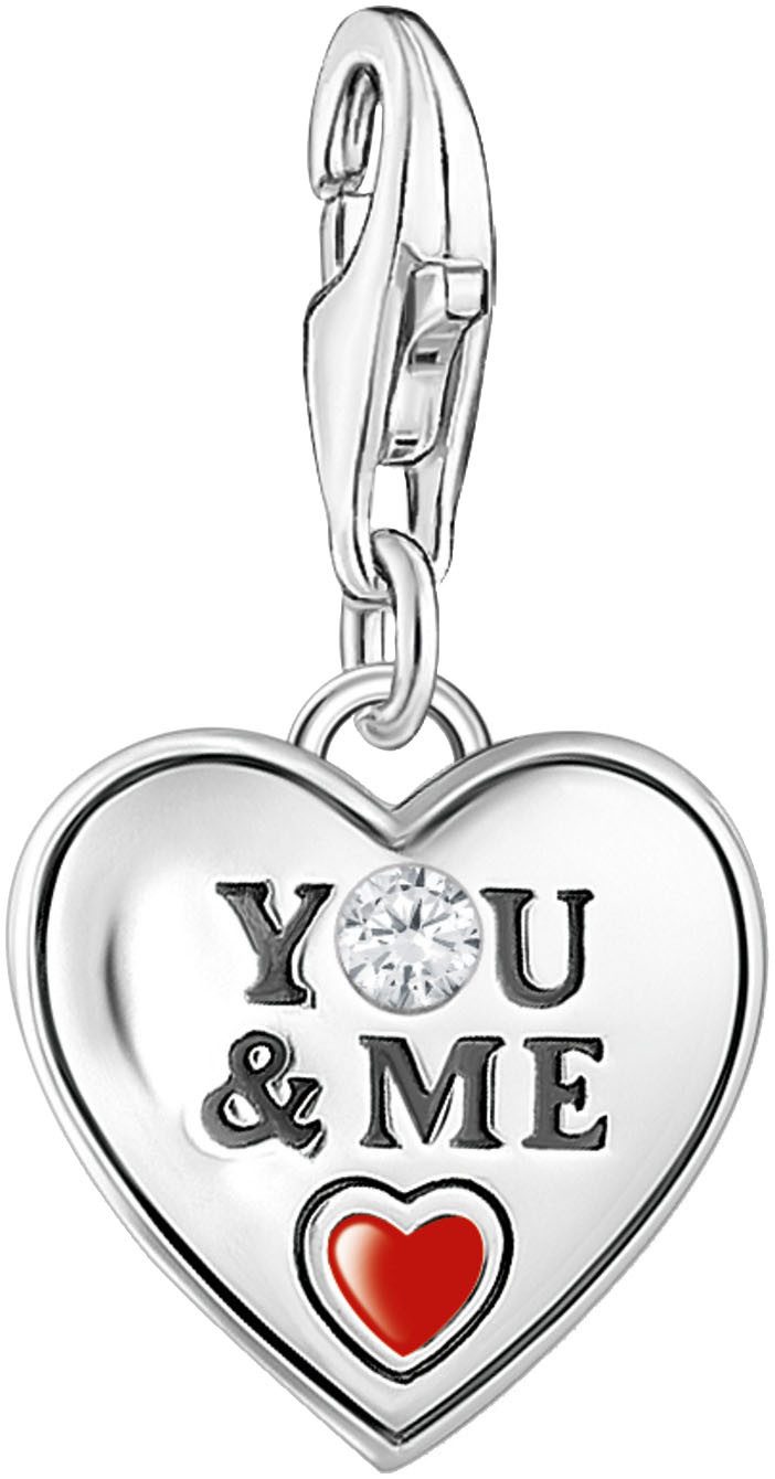 THOMAS SABO Charm Herz YOU&ME Unendlichkeitsschleife/Infinity, mit Zirkonia (synth)