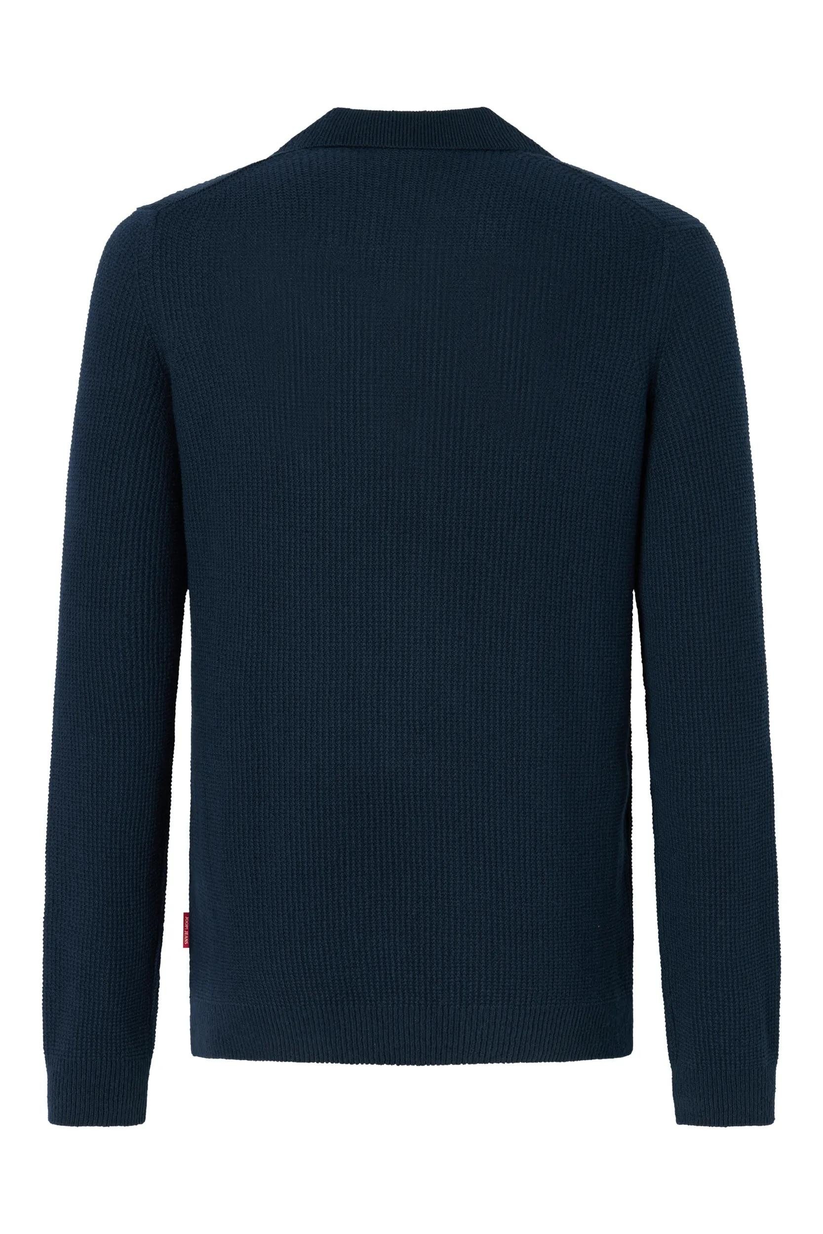 Joop Jeans Polokragenpullover Ove mit feinem Strukturmuster